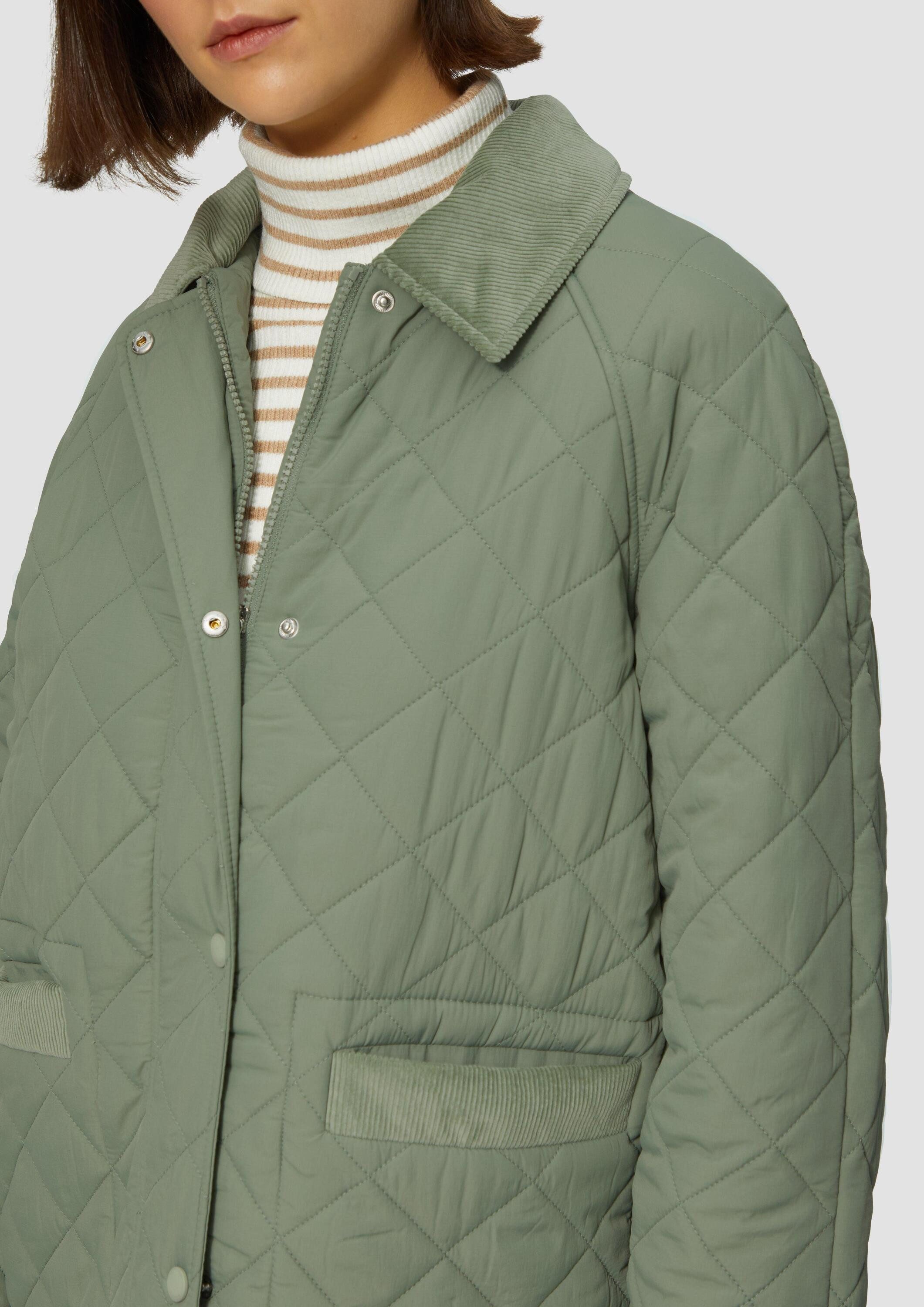 s.Oliver Funktionsjacke Outdoor-Jacke Steppjacke mit Cord-Details