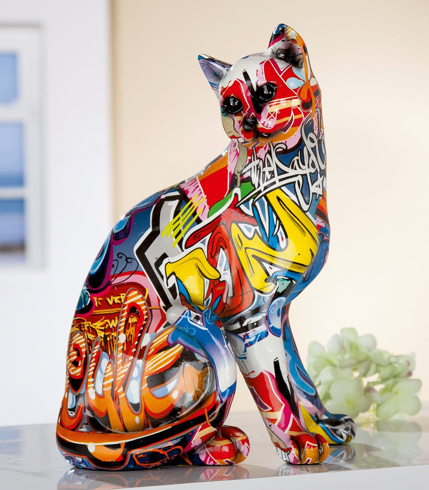 GILDE Dekofigur Figur Pop Art Katze günstig online kaufen