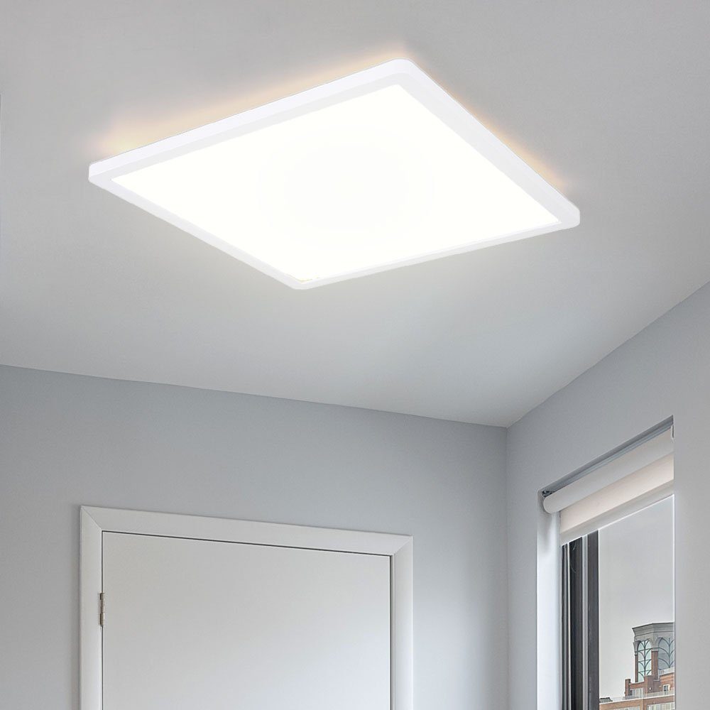 Deckenleuchte LED LED-Leuchtmittel verbaut, Panel etc-shop fest LED Deckenlampe Wohnzimmerlampe weiß Warmweiß, Deckenleuchte, modern