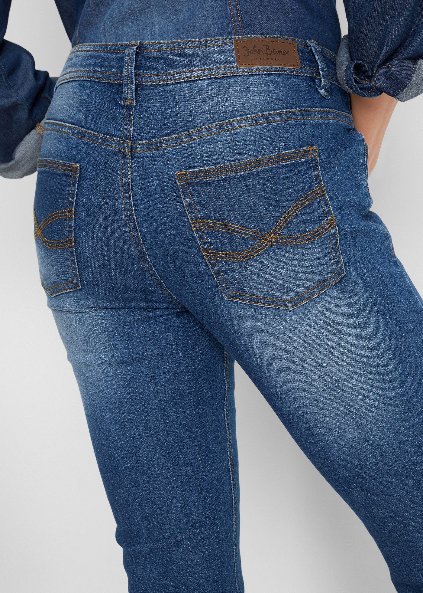 bonprix Caprijeans 3/4-Capri-Look, Five-Pocket Style, Regular Fit, schmale Beinform