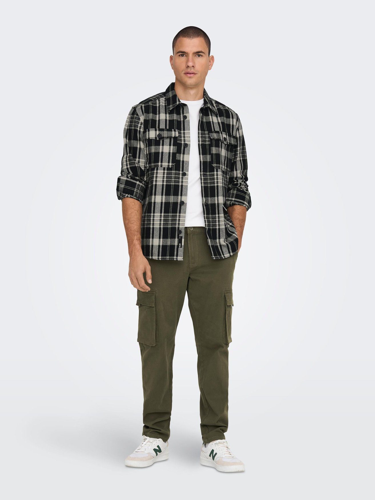 ONLY & SONS Langarmhemd Shacket Kariertes günstig online kaufen