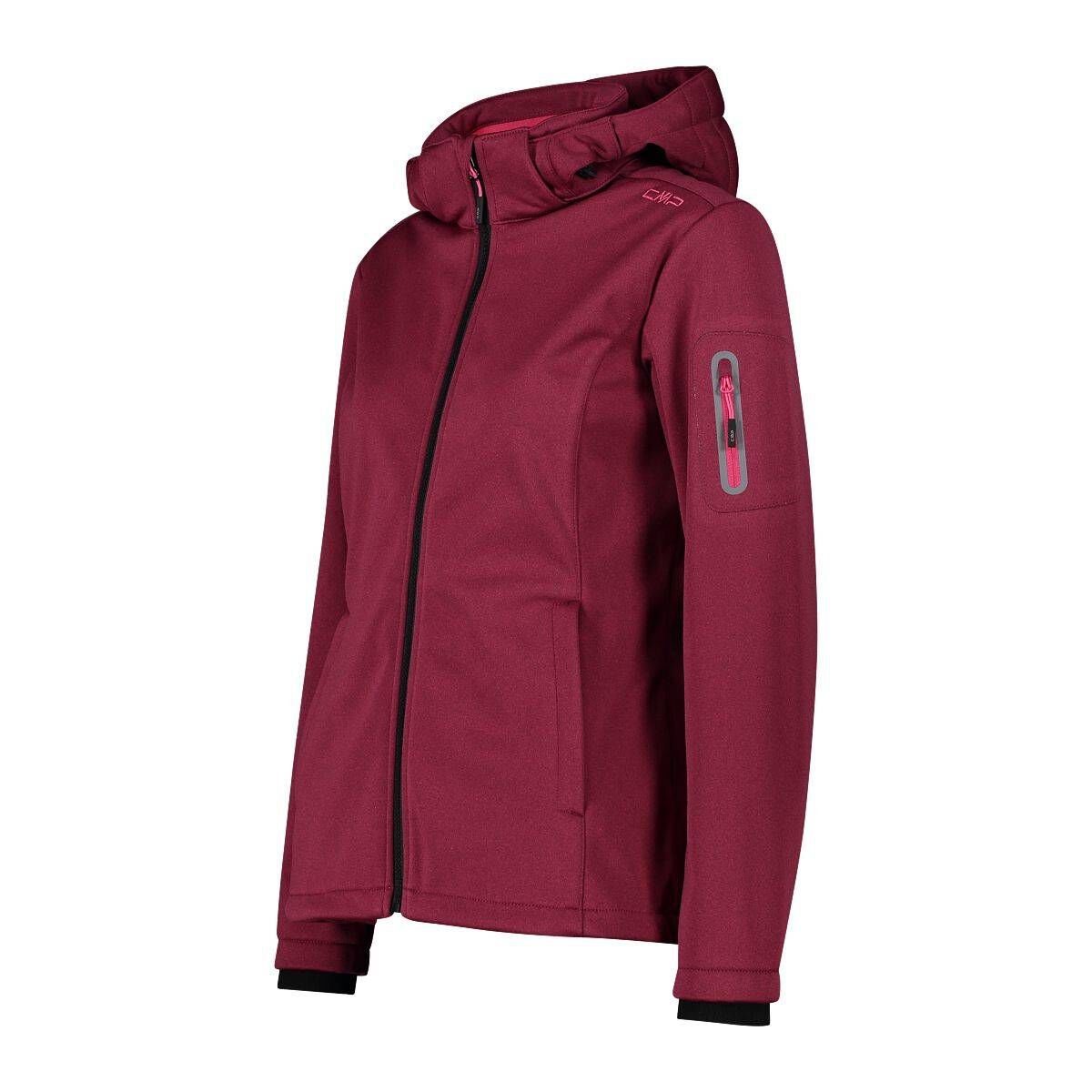 Softshelljacke Hood" (315) Jacket Damen (1-St) Zip CMP pink "Woman Outdoorjacke