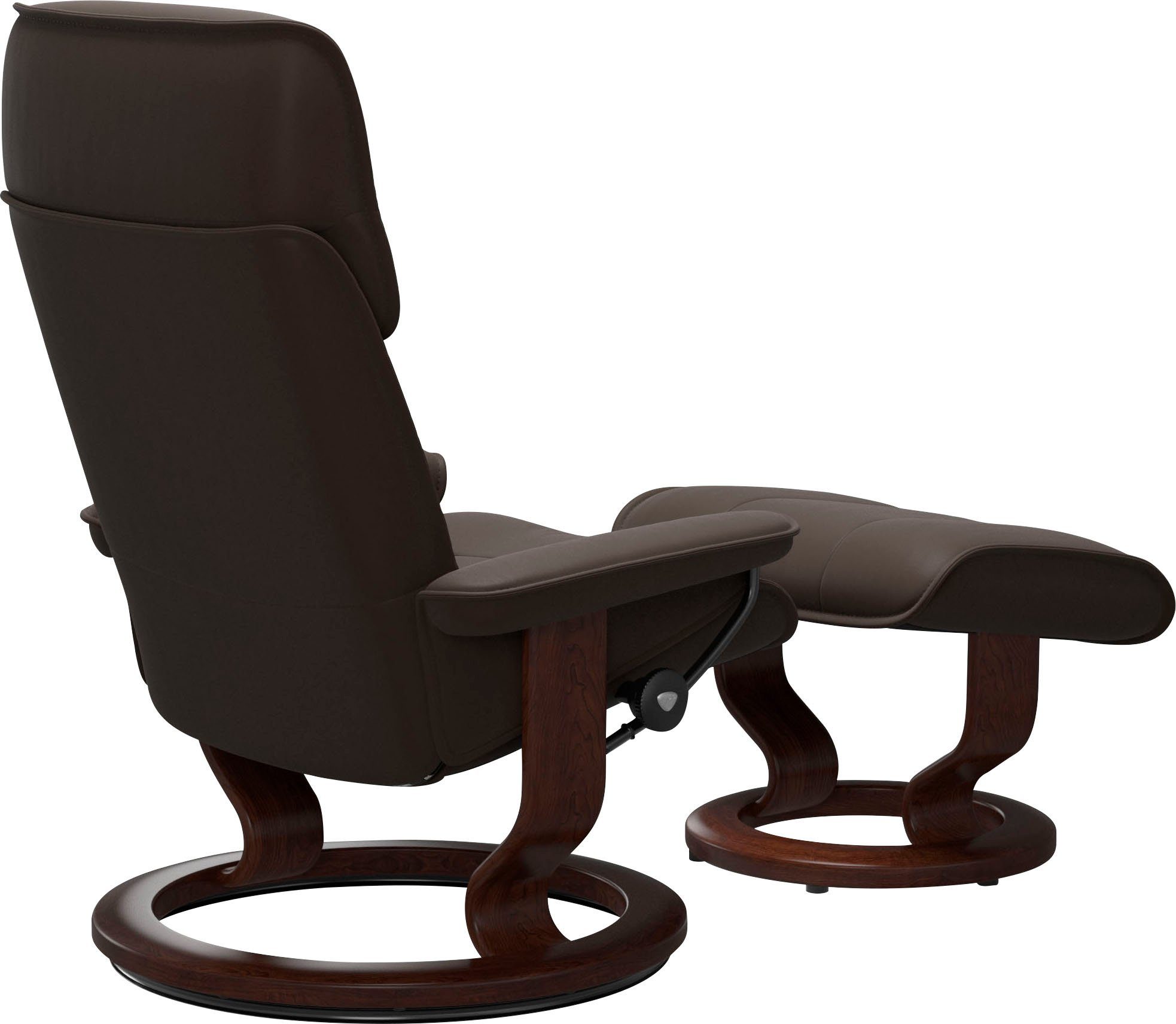 Stressless® Relaxsessel Admiral (Set, Relaxsessel inkl. Hocker), mit Classic Base, Größe M & L, Gestell Braun
