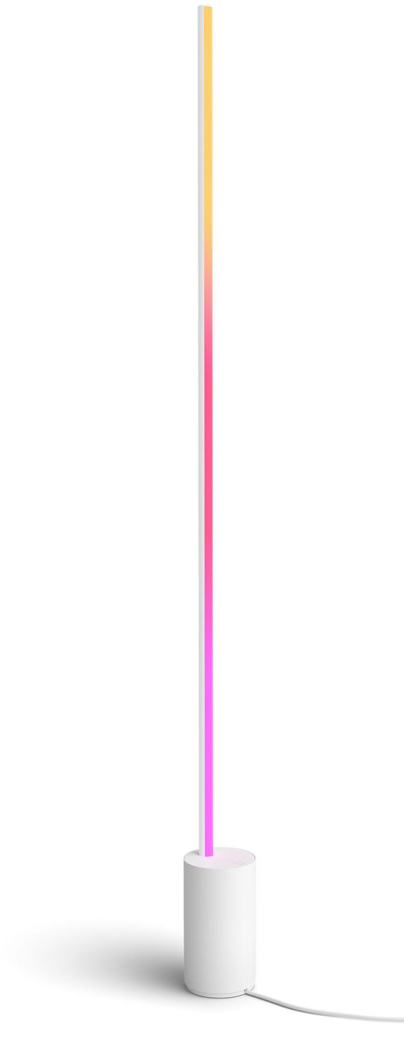 Philips Hue Smarte LED-Leuchte Gradient Signe Stehleuchte weiss, Abschaltautomatik, Bluetooth, CCT - über Fernbedienung, Dimmfunktion, Farbsteuerung, Farbwechsel, Leuchtdauer einstellbar, Memoryfunktion, Nachtlichtfunktion, RGB, Smart Home, Timerfunktion, dimmbar über Fernbedienung, erweiterbar, mehrere Helligkeitsstufen, LED wechselbar, RGB