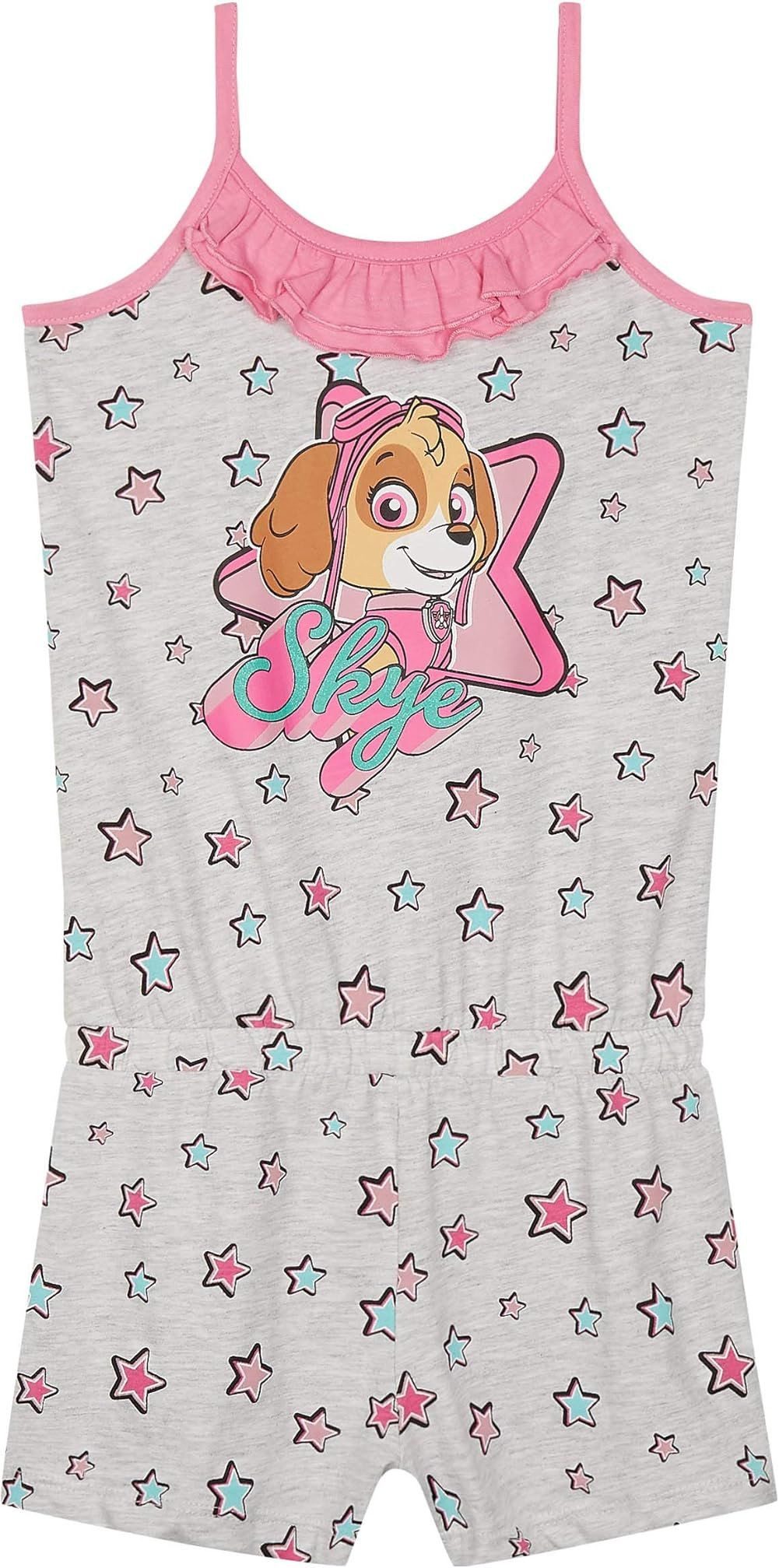 PAW PATROL Kurzoverall Paw Patrol Mädchen kurzer Jumpsuit Overall Sommeranzug 2-8 Jahre Paw Mädchen Jumpsuit