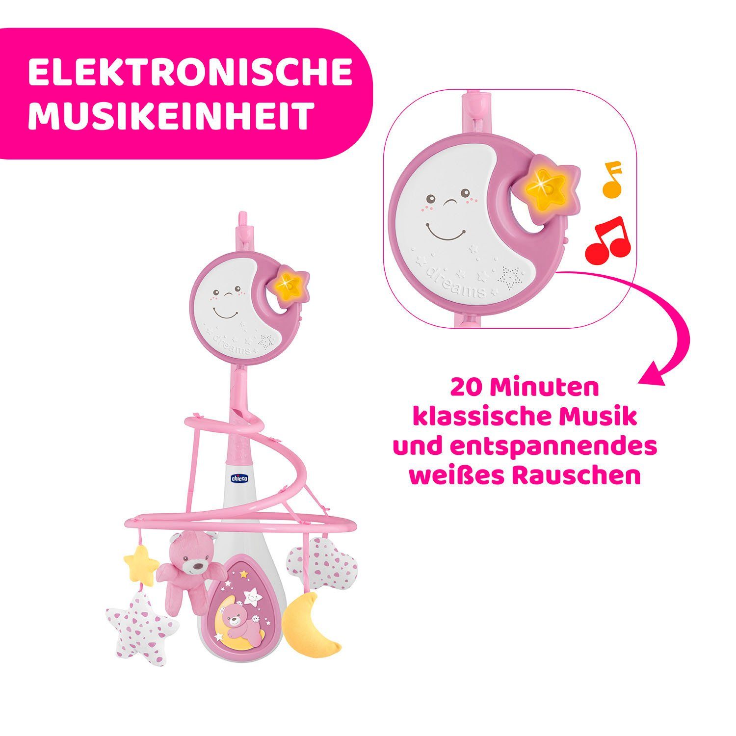 Chicco Mobile Next2Dreams, Rosa