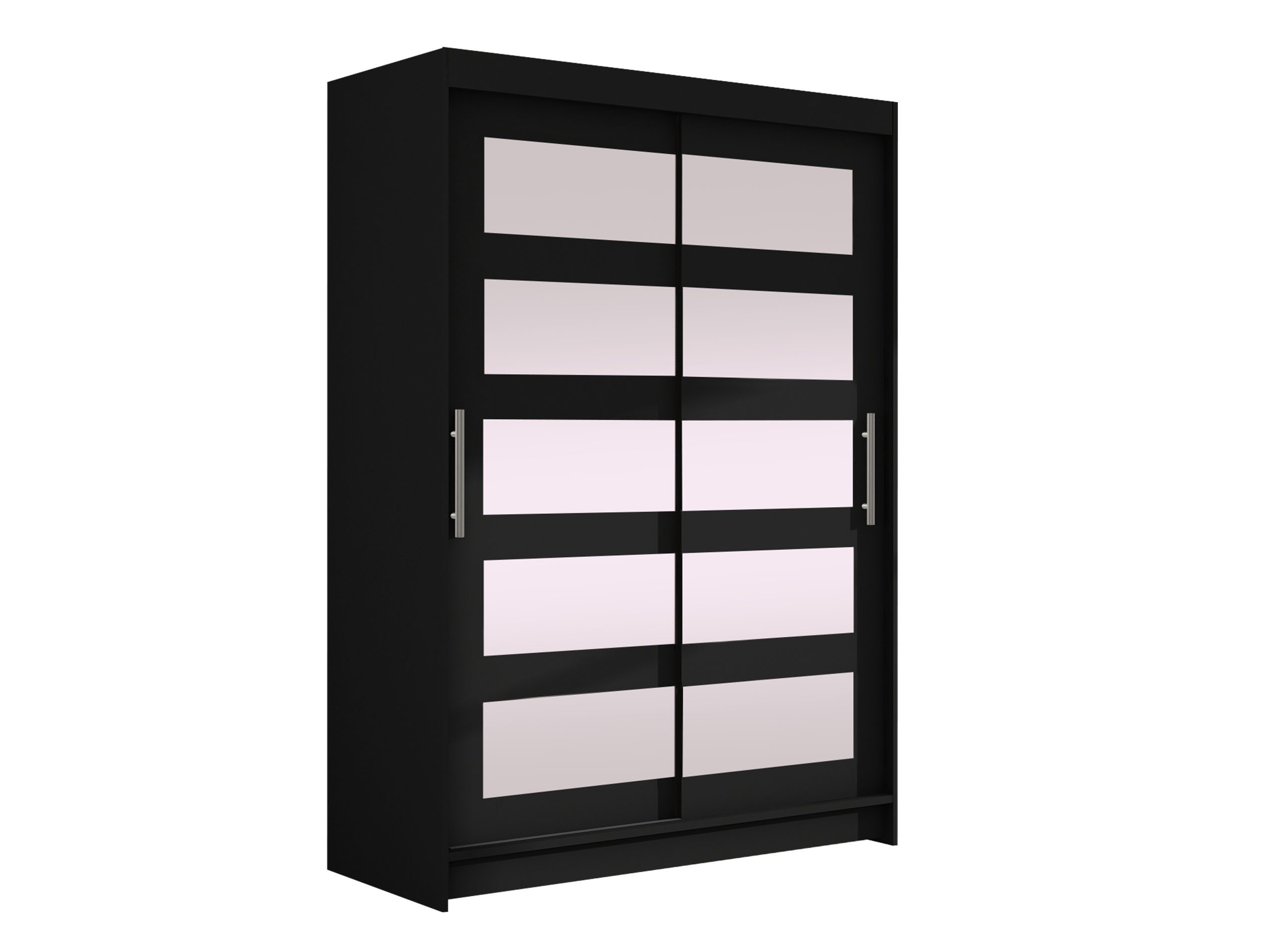 MIRJAN24 Kleiderschrank Miami IV (mit Spiegel, Kleiderstange, Schiebetüren, Einlegeboden) Schiebetürenschrank, Garderobenschrank