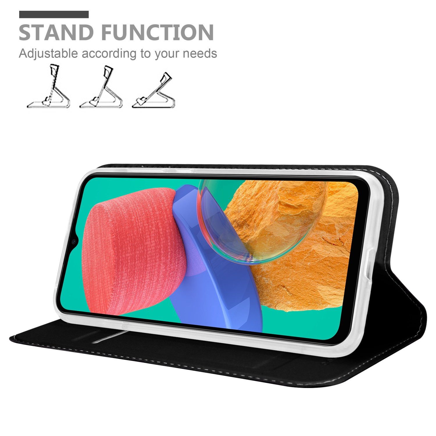Cadorabo Handyhülle für Samsung Galaxy M33 5G Hülle Samsung Galaxy M33 5G, Schutzhülle Hülle mit Standfunktion, Magnetverschluss und Kartenfach