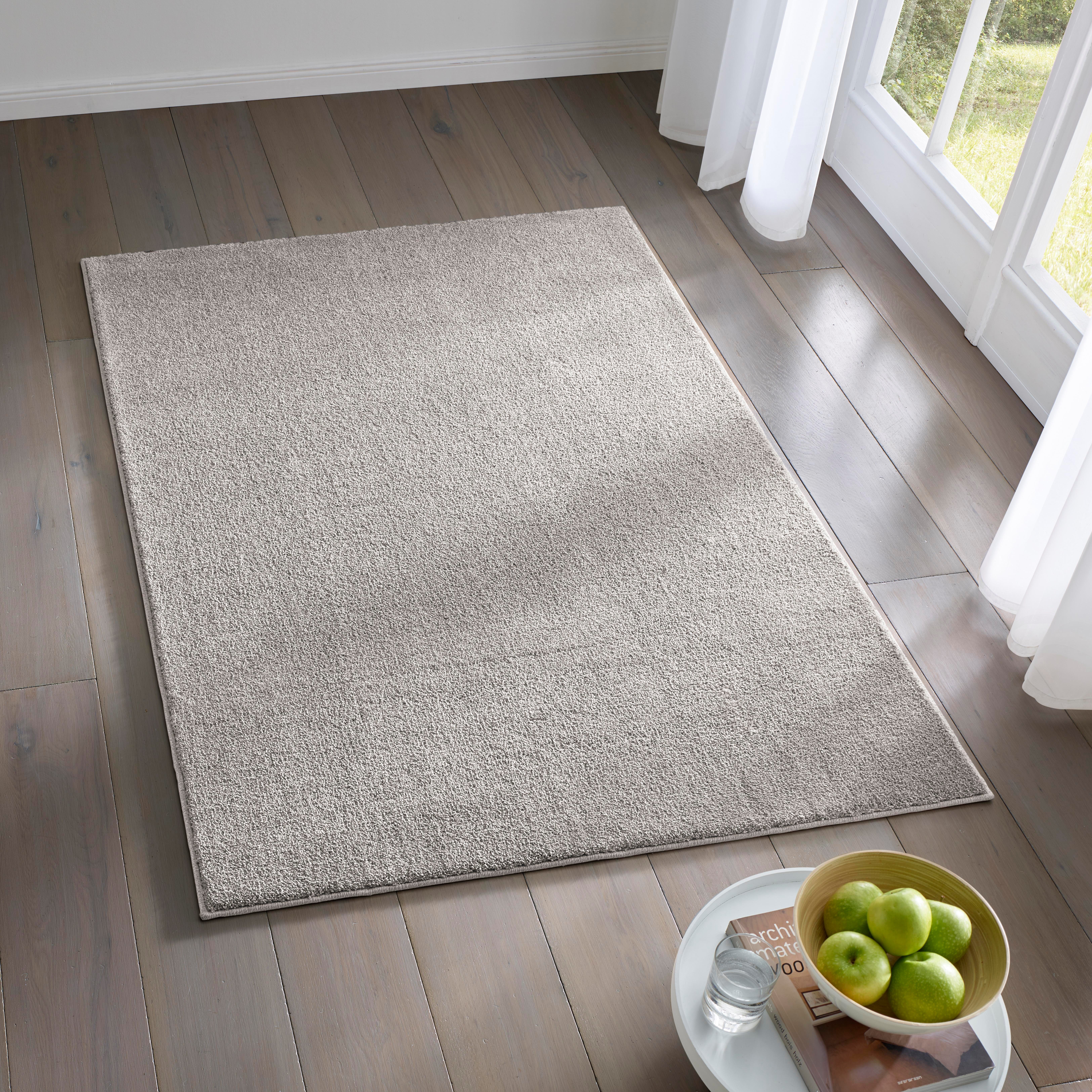 TaCa Home Teppich Kurzflor-Frisee-Teppich, rechteckig, Höhe: 9 mm, Wohnzimm günstig online kaufen