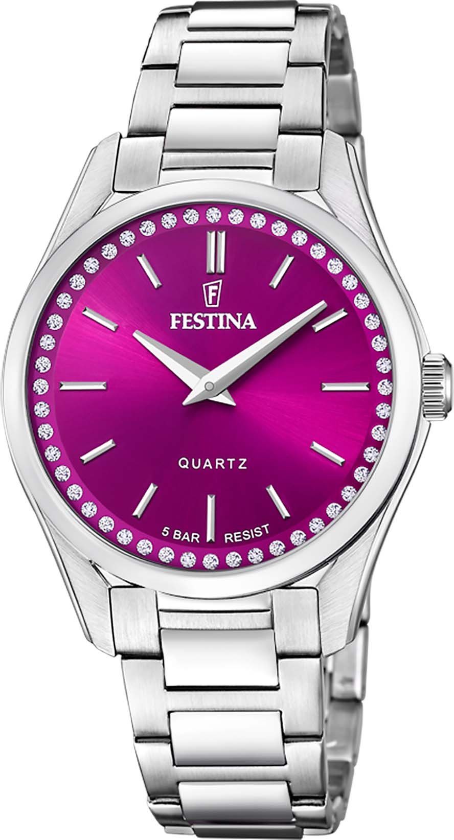 Festina Quarzuhr Mademoiselle F20583/2, Armbanduhr, Damenuhr, Edelstahlarmband