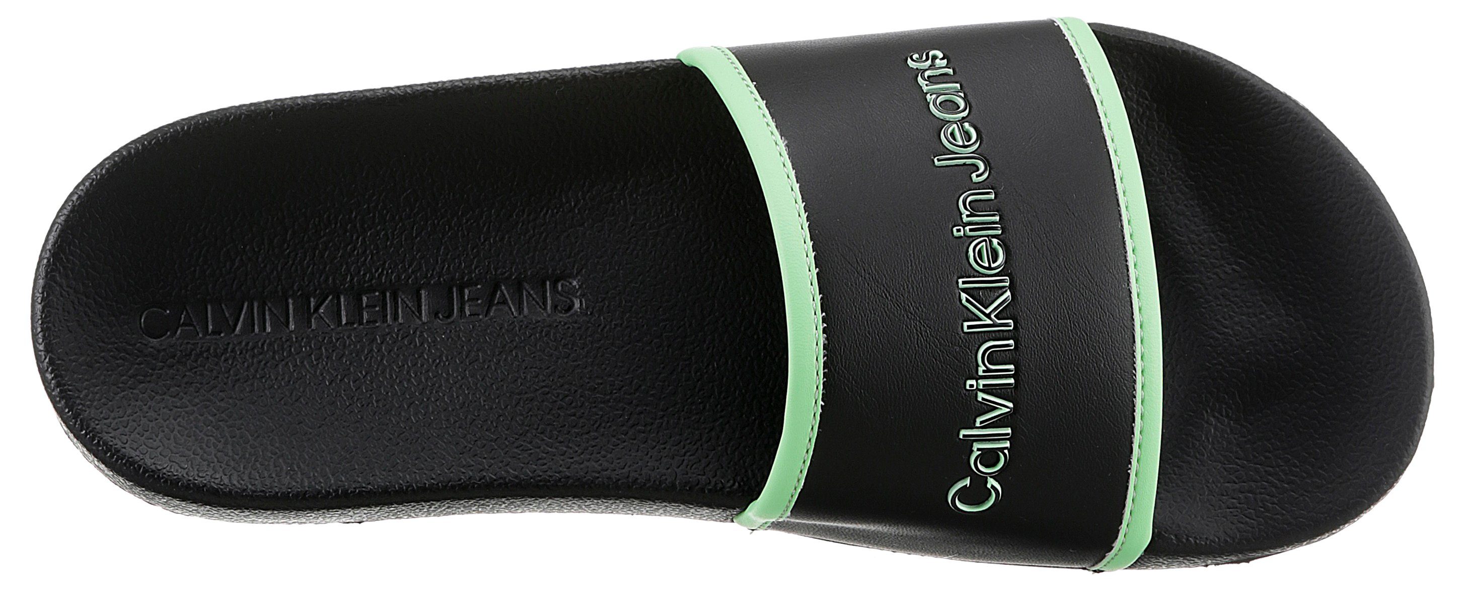 Calvin Klein *I in Badepantolette Jeans FANNY bequemer 5A Form schwarz-mint