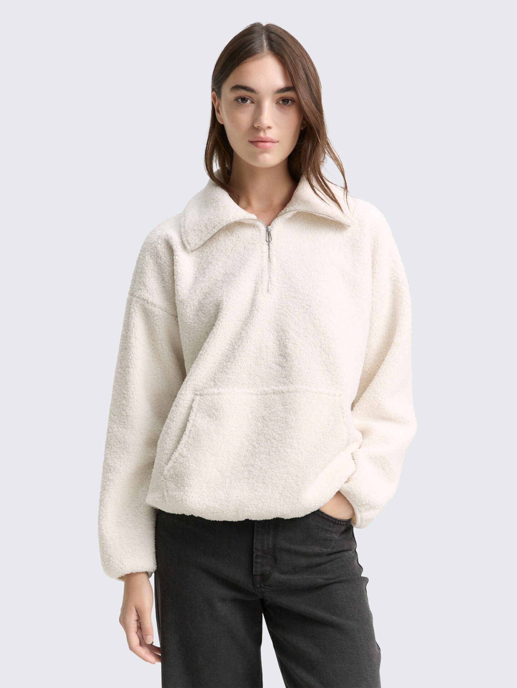 TOM TAILOR Denim Sweatshirt Strick & Толстовки Loose Fit Teddy Sweatshirt