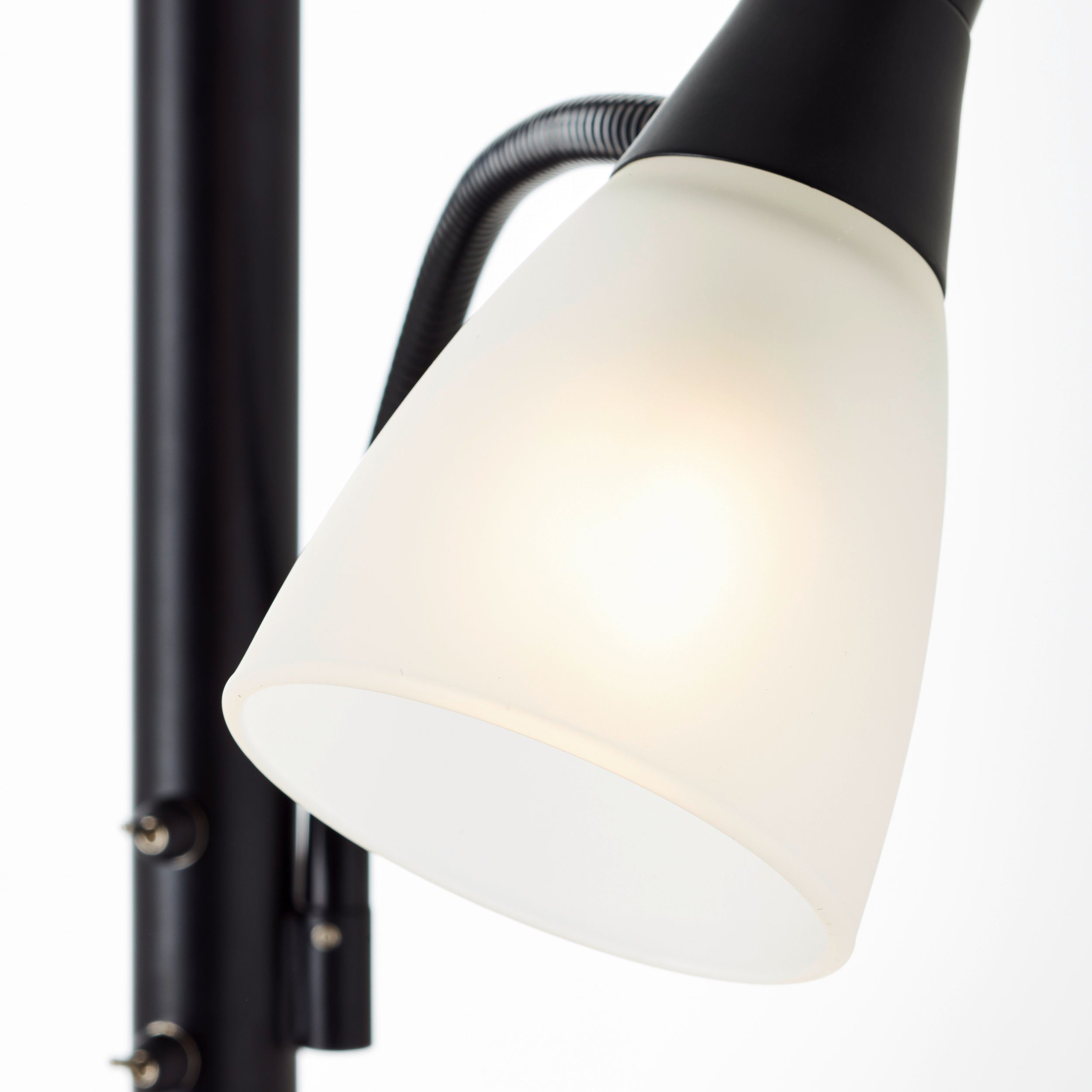 Brilliant Stehlampe W Lesearm schwarz, E27, Lucy LED 5 1x A60, Metall/Glas, Deckenfluter Lucy