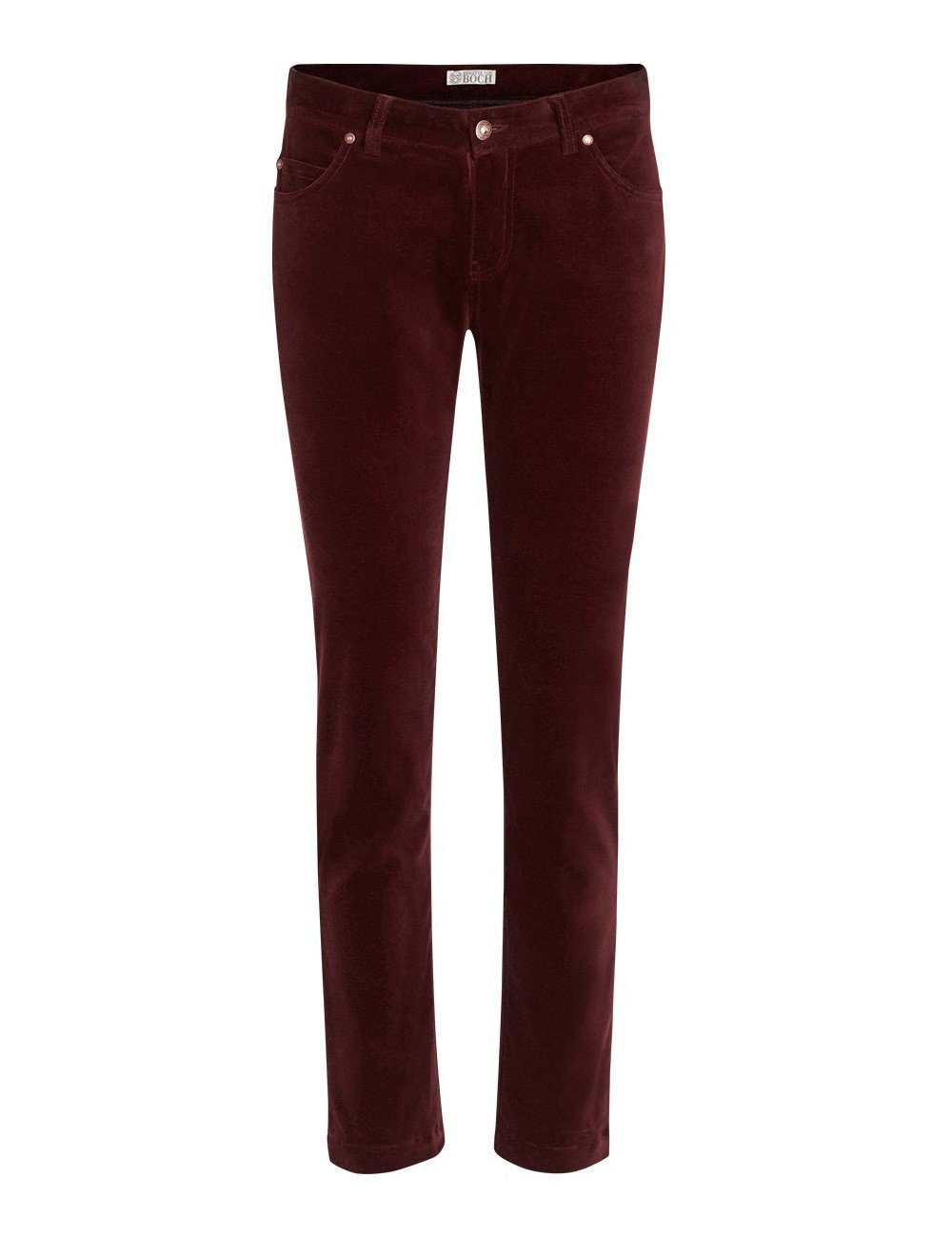 Brigitte von Boch 7/8-Hose Consett Samt-7/8-Hose burgund