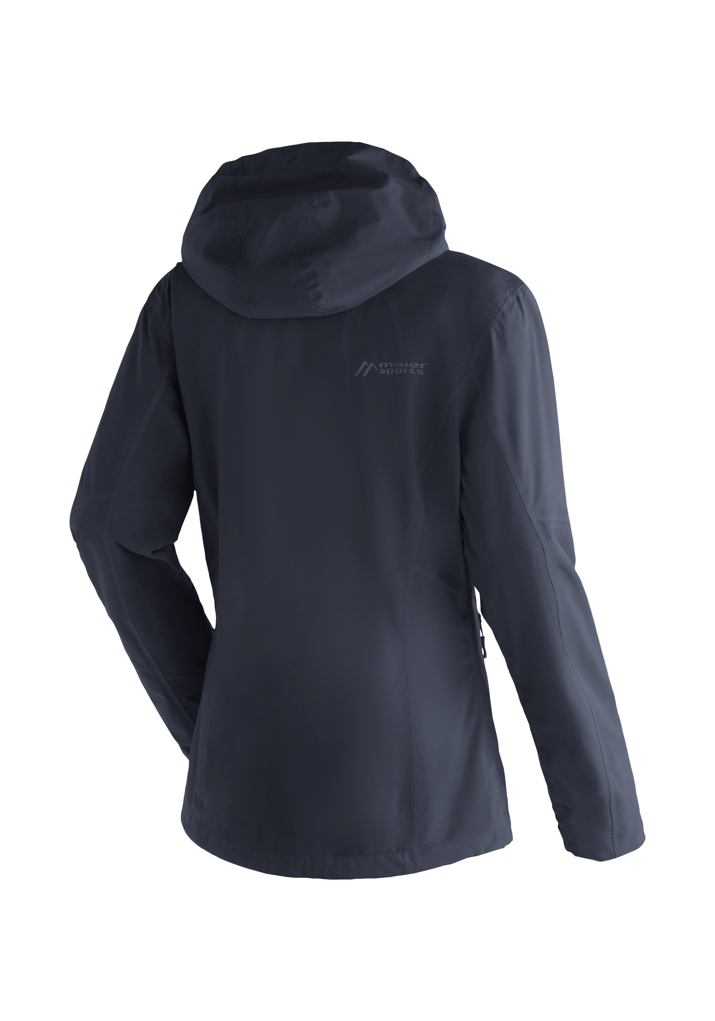 Maier Sports Regenjacke Metor rec W Damen Jacke mit Kapuze, Windjacke wasserdicht atmungsaktiv, Reg. Fit