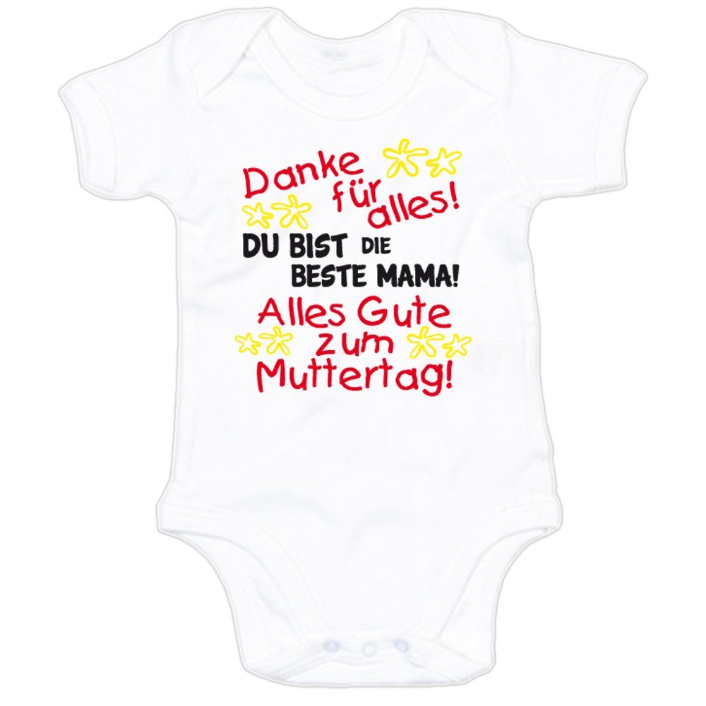 Kurzarmbody Danke für alles! Du bist die beste Mama! Alles Gute zum Muttertag!