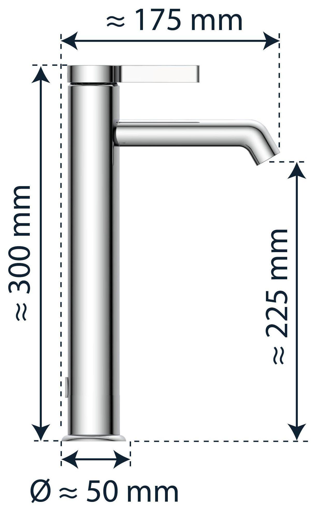 Chrom WT WASSERWERK wassersparend Waschtischarmatur inkl. Popup, 11