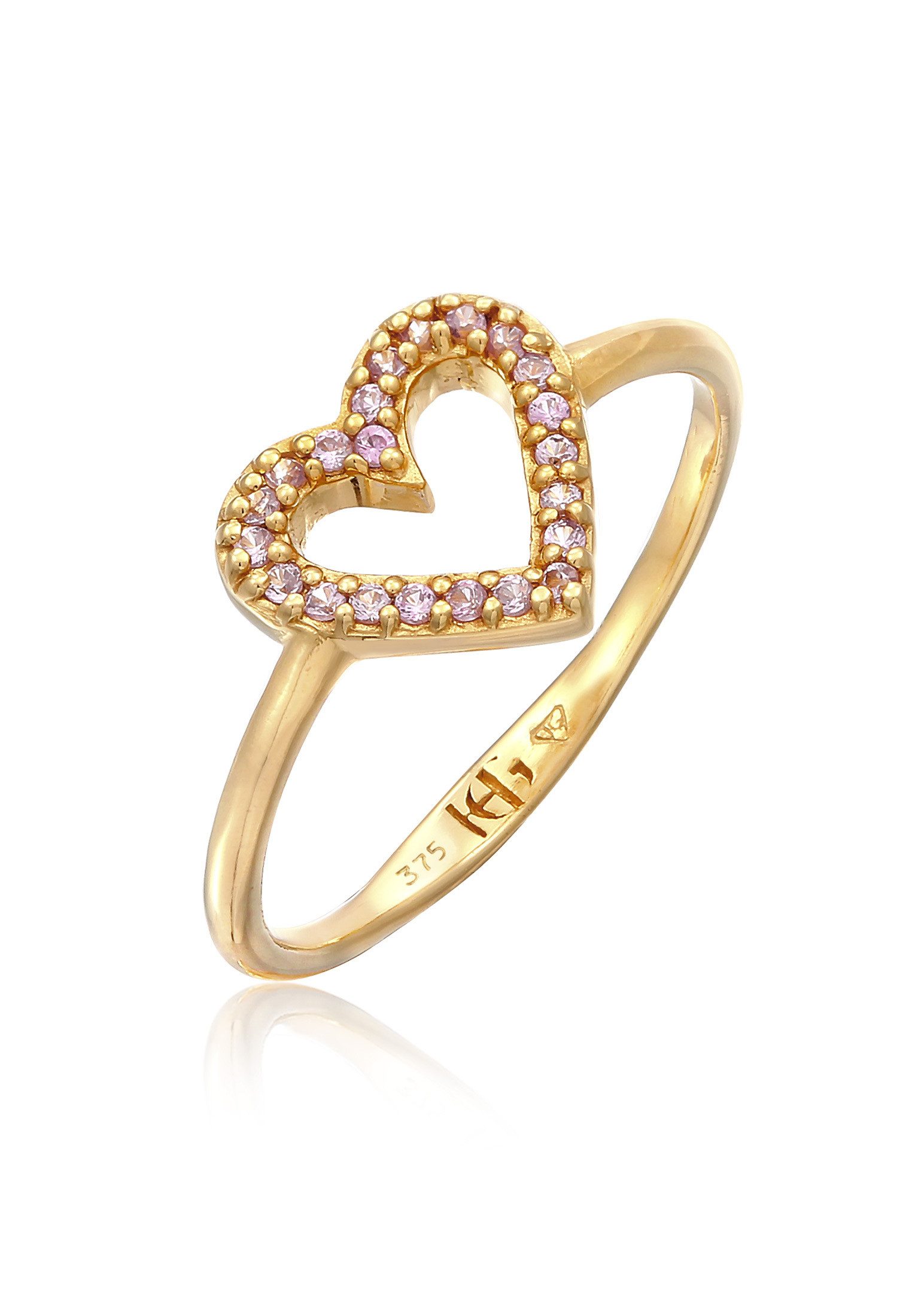 Fingerring Herz - I heart you 375 Gelbgold