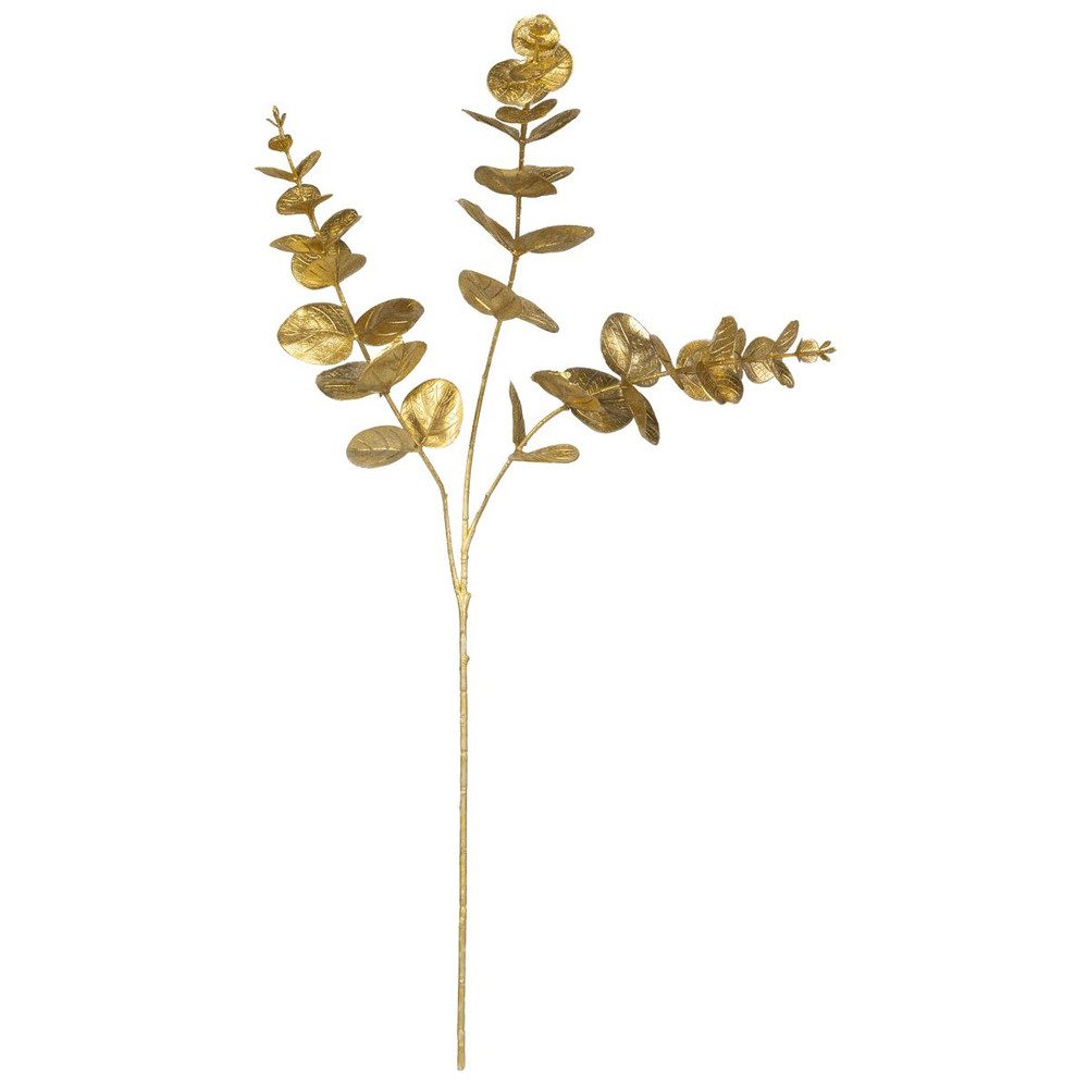 Kunstblume Dekozweig - Eukalyptus - gold, günstig online kaufen