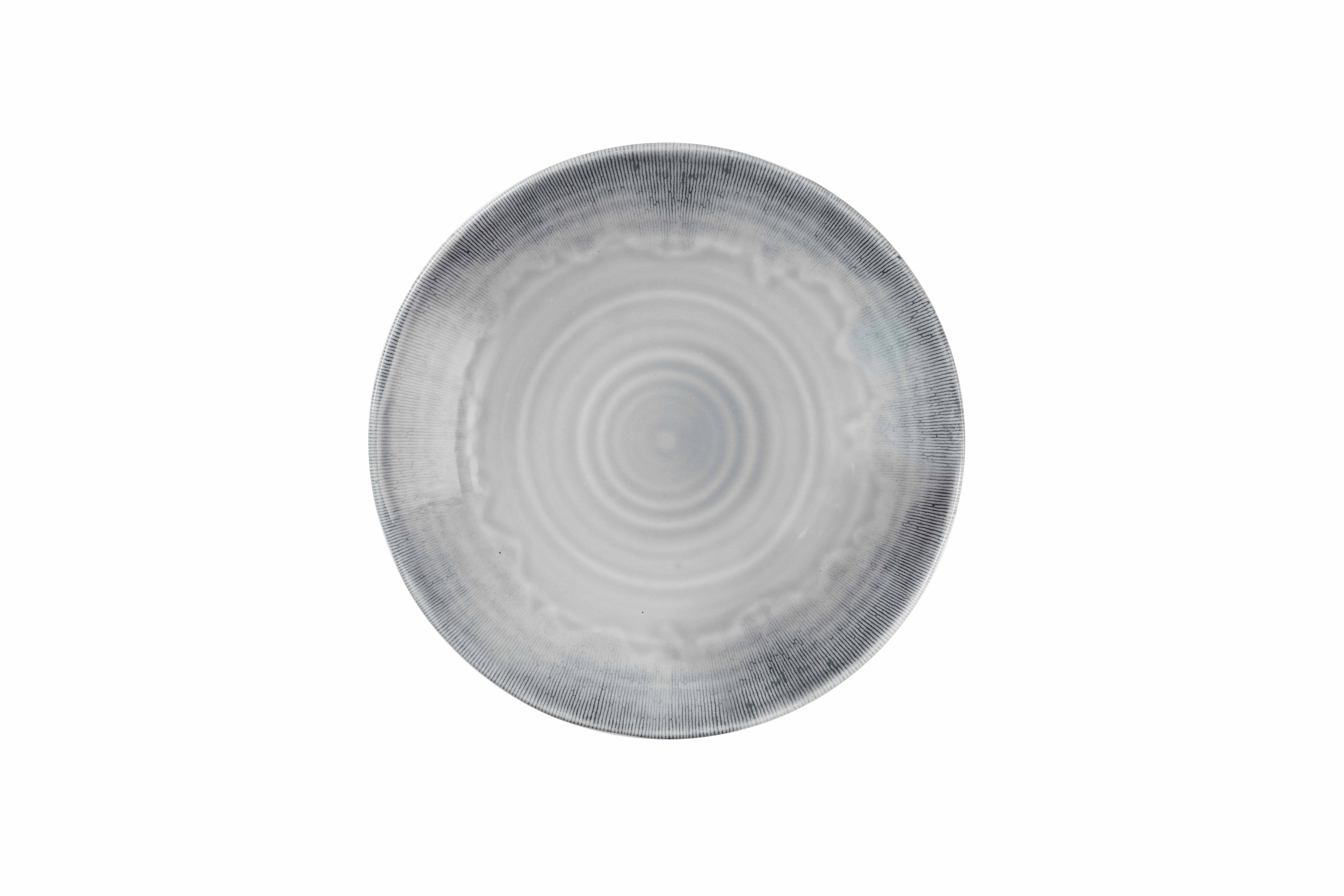 Dudson Teller-Set Dudson Tiefenteller Grey Organisch Harvest Grau 28cm Flux 12, Porzellan Rund Feinstes