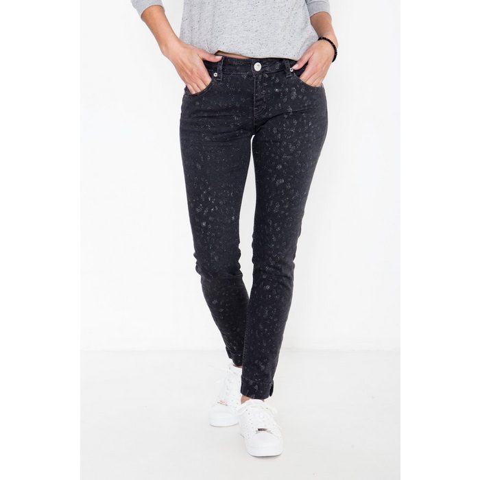 ATT Jeans Slim-fit-Jeans Leoni mit Glitzerdetails