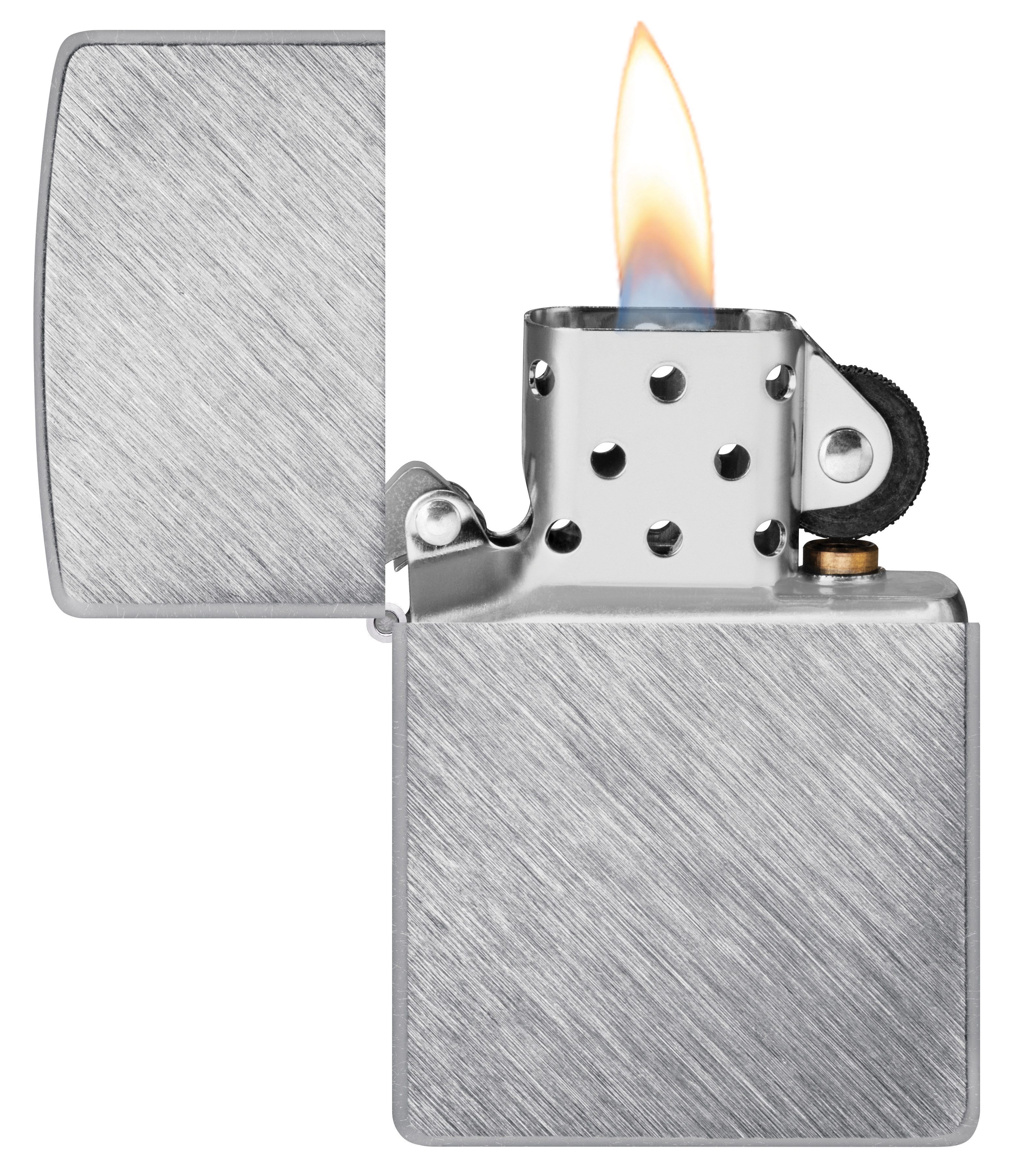 Zippo Feuerzeuge Zippo Sturmfeuerzeug - Base Model - Nachfüllbar Windfest Geschenkbox