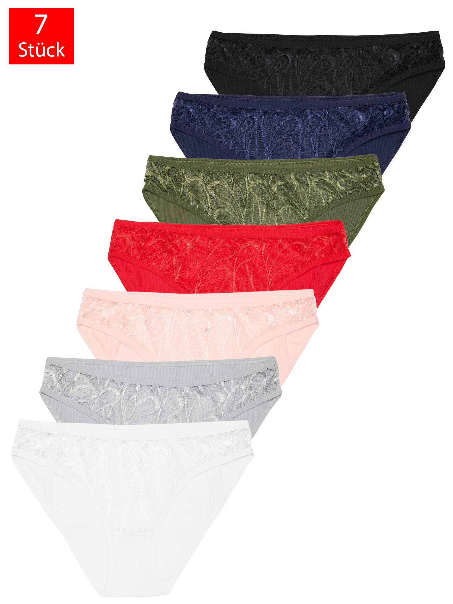 Bikinislip 7er-Pack Damen Bikini Slip Unterhose F911