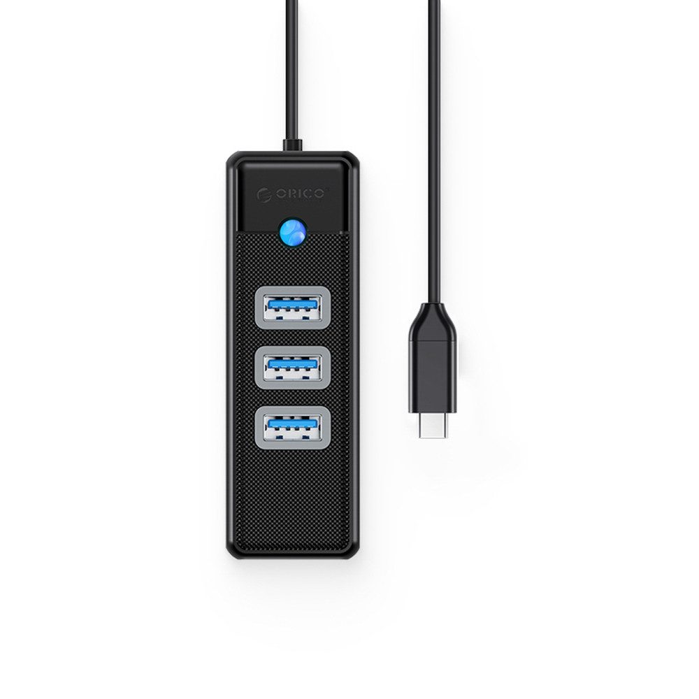ORICO USB-Hub USB-Verteiler Dockingstation HUB (4-in-1, USB-C, 3x USB-A, 2,5G LAN, kompakt)