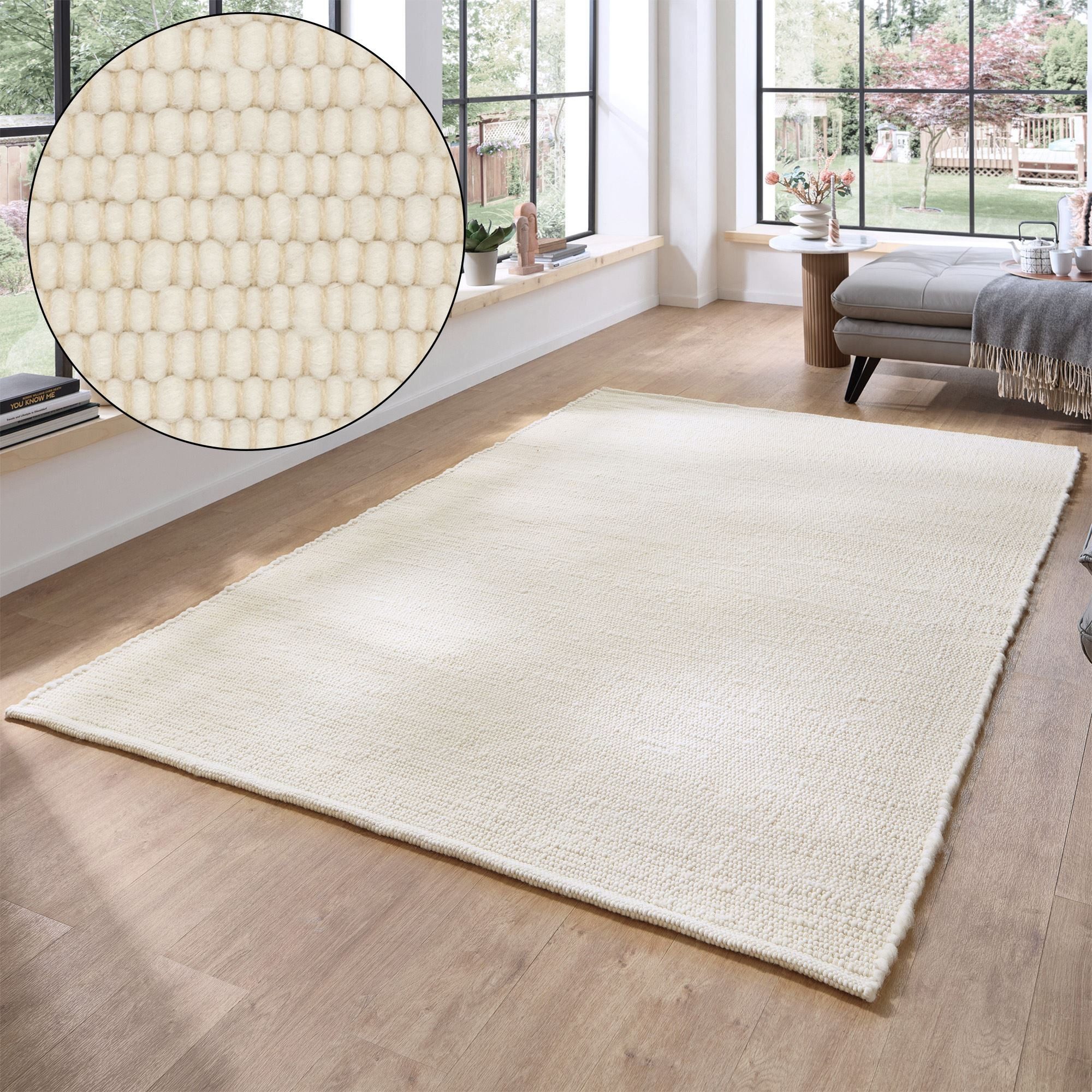 RUG N' ROLL Wollteppich Anden, modern, Flachgewebe, handgewebt, beidseitig verwendbar, Rechteckig, handgewebt