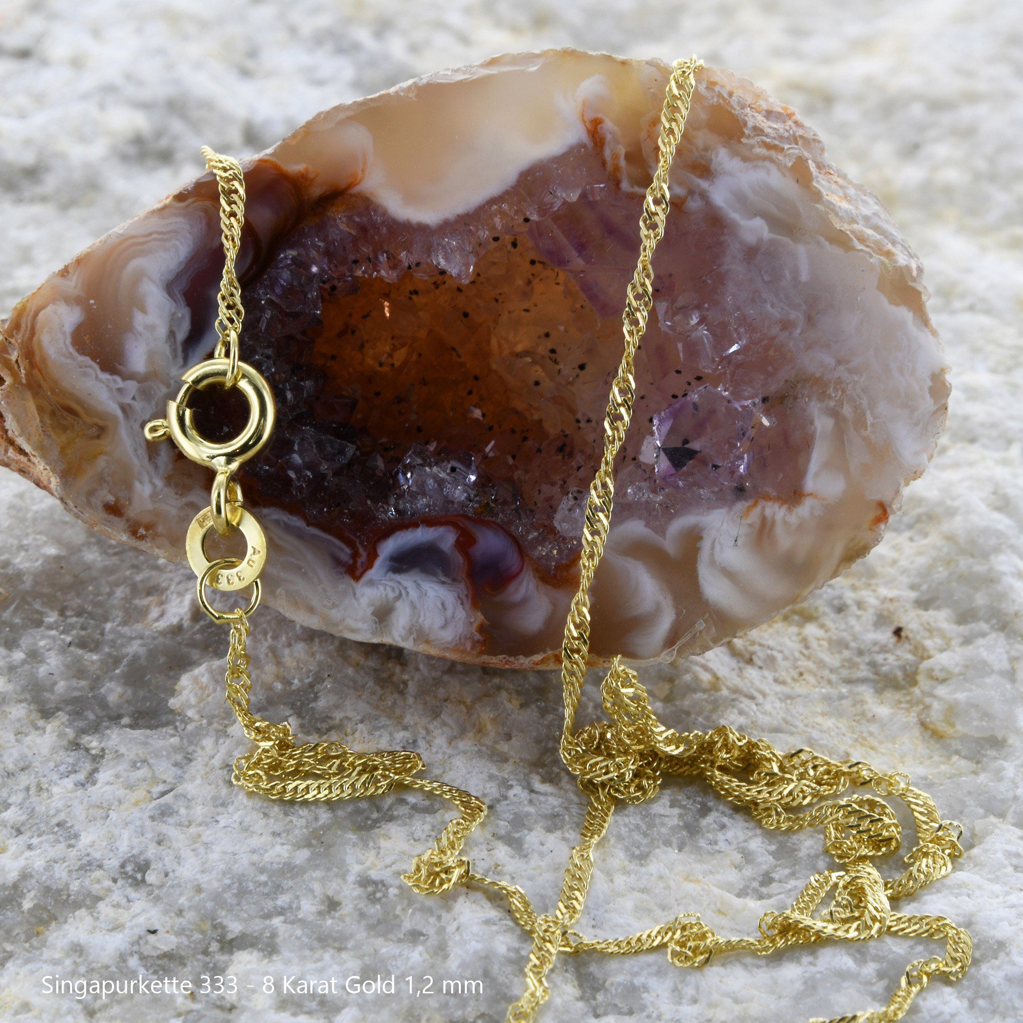 HOPLO Goldkette Goldkette Singapurkette 333 - 8 Karat Gold 1,2 mm - 40 cm, günstig online kaufen