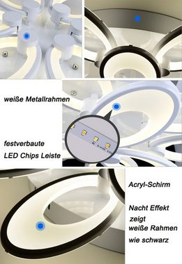 Euroton LED Deckenleuchte LED Deckenlampe Fernbediening Farbton einstellbar dimmbar TOP Angebot, LED fest integriert, Einstellbar, Mit Fernbedienung