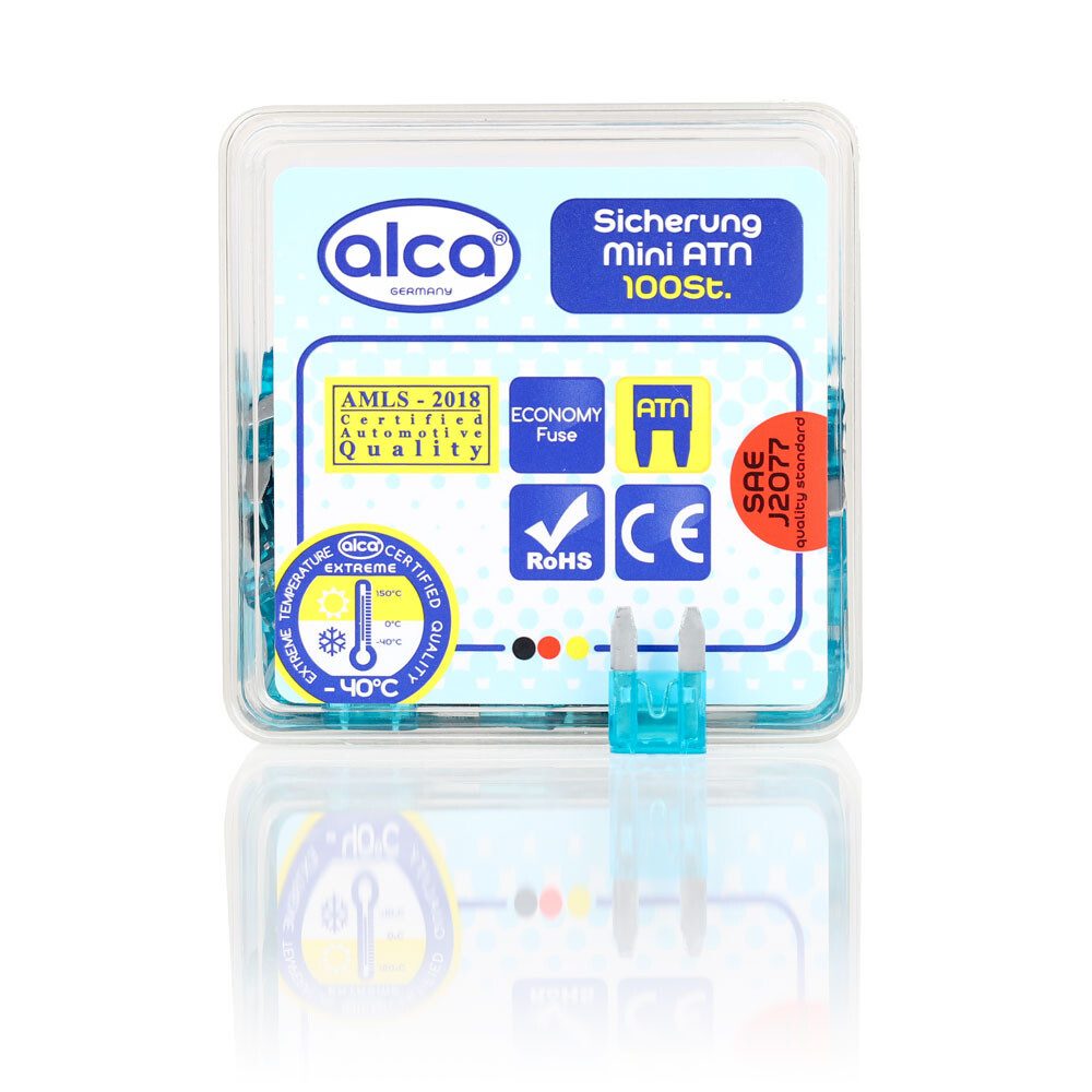 Sicherheitsrelais Mini-Sicherungen 15A; 100 St. Economy Box blau Mini Flachsicherung