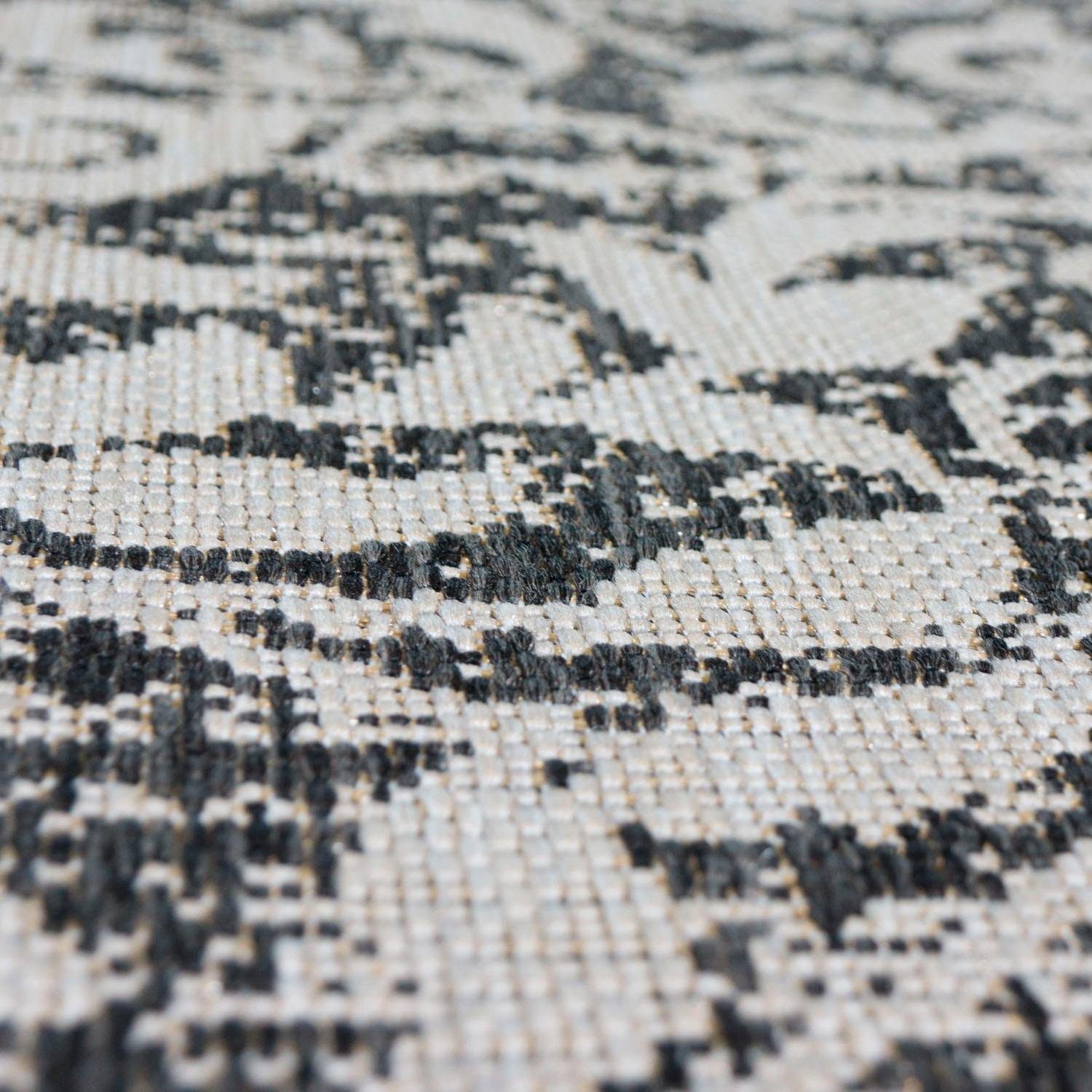 Paco Home Teppich Coco 202, rechteckig, Höhe: 4 mm, Flachgewebe, Vintage Design, In- und Outdoor geeignet