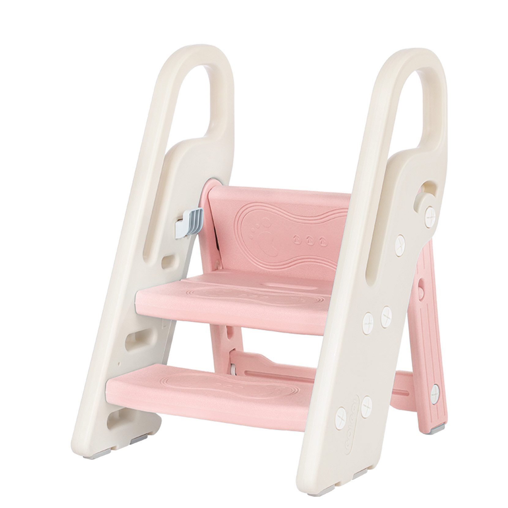 OUNUO Baby-Toilettensitz Baby-Toilettensitz klappbarer Hocker 3 Stufen, für Kinder ab 2 Jahren