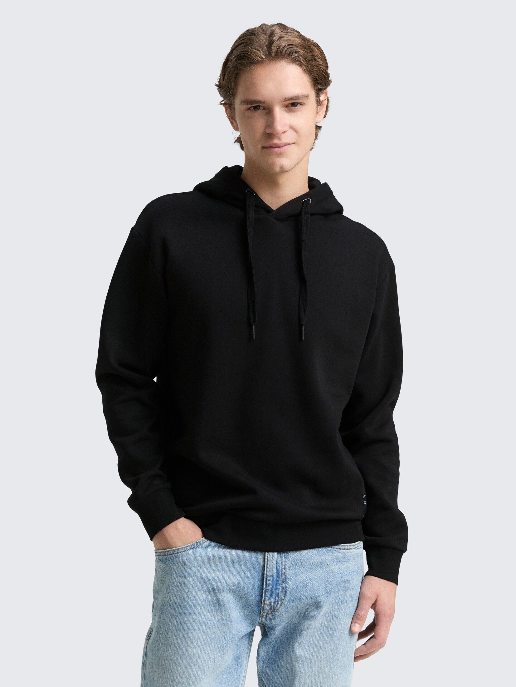 TOM TAILOR Denim Sweatshirt Strick & Sweatshirts Hoodie Sweatshirt mit Logo-Badge