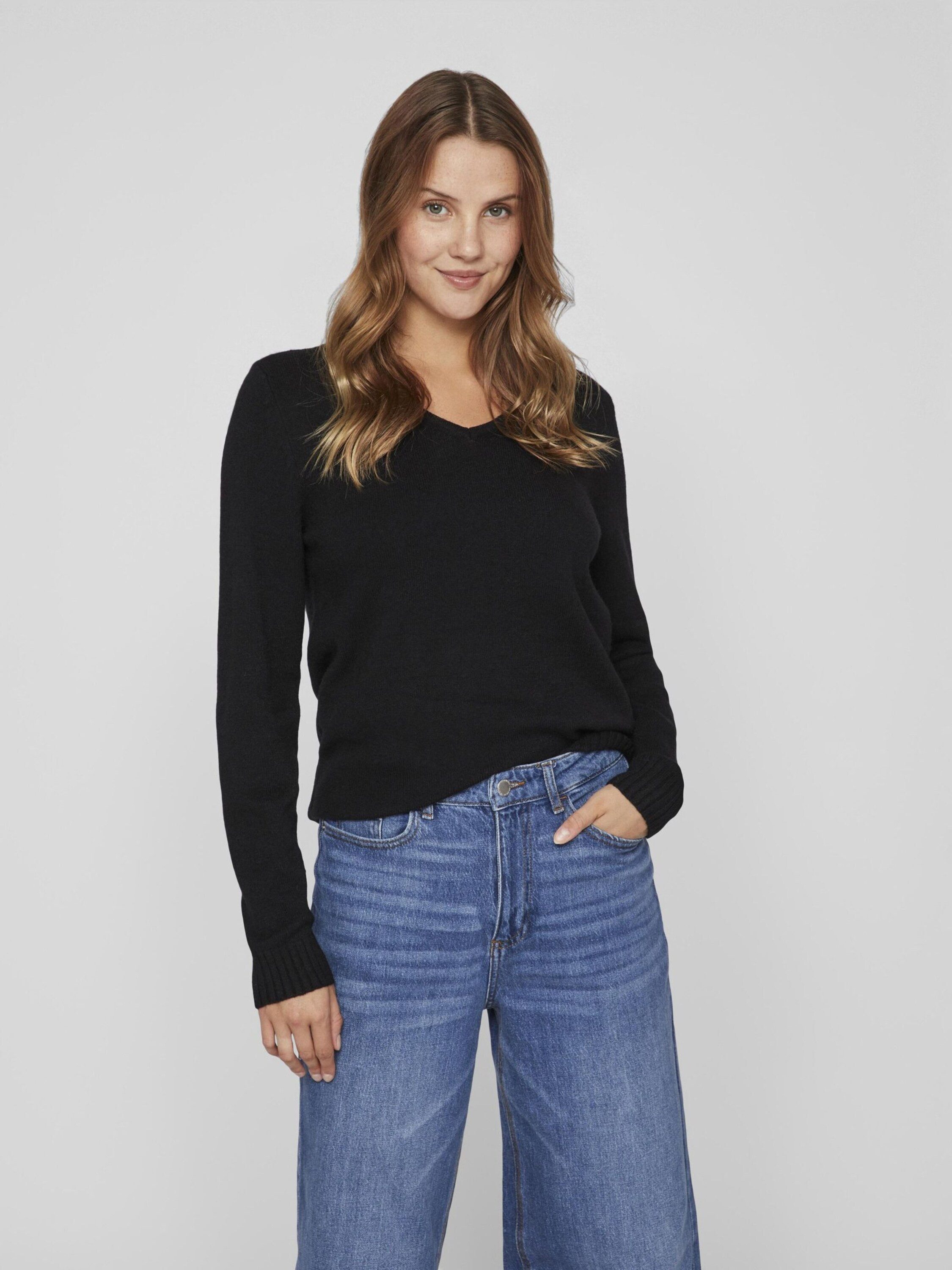 Vila Strickpullover VIRil (1-tlg) Plain/ohne Details günstig online kaufen