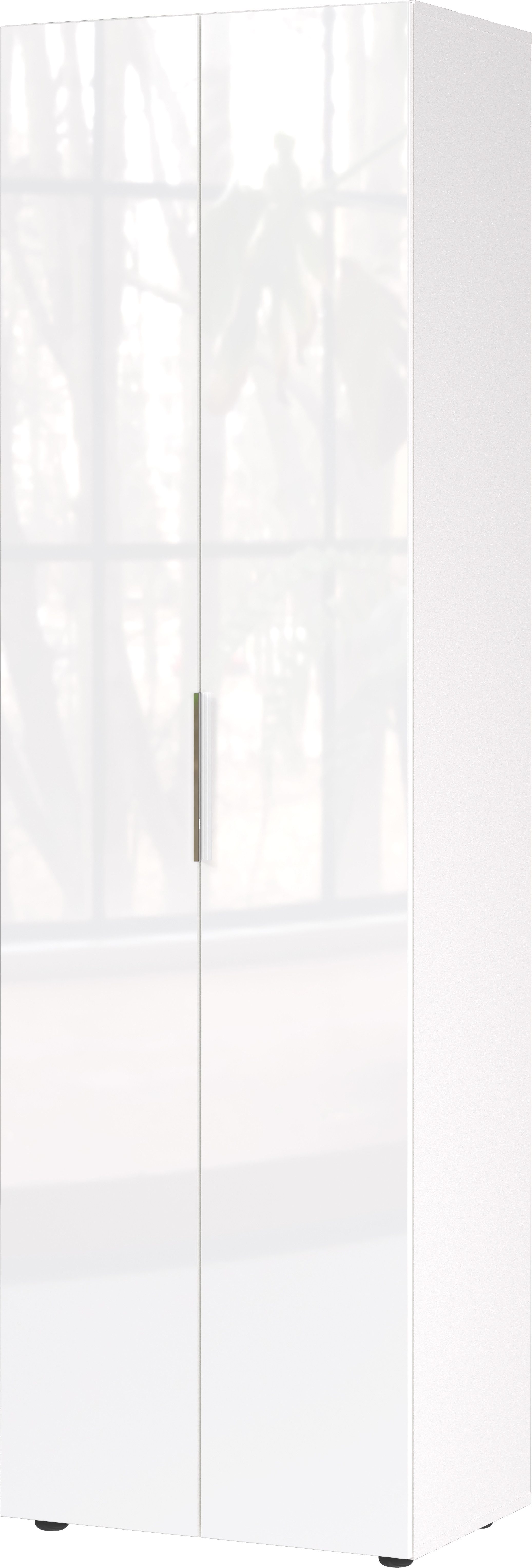 GERMANIA Garderobenschrank Oakland mit Glasfront Breite: 59cm, Türdämpfung,verstellb. Böden, Metallgriffe aus Chrom