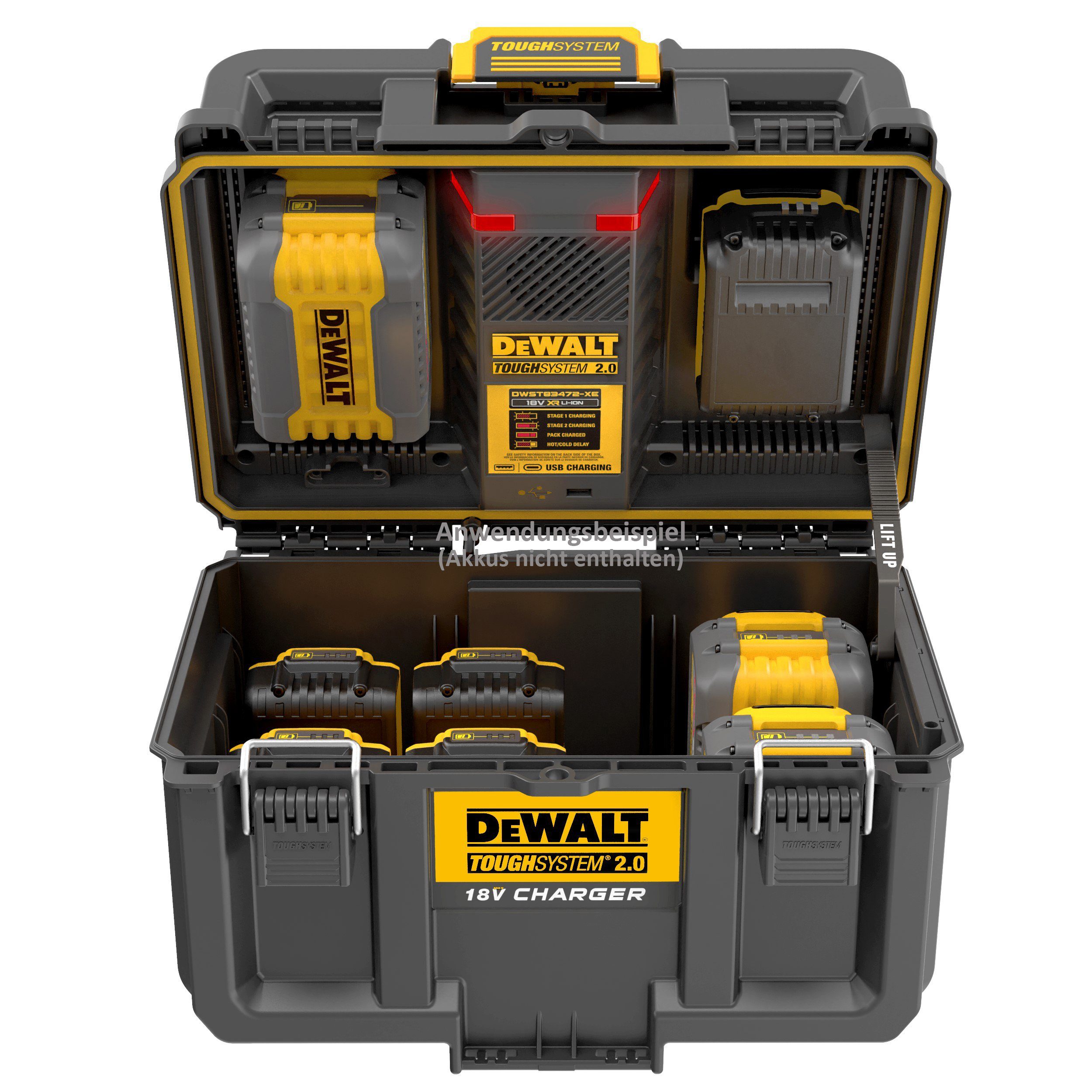DWST83471-QW Werkzeugkoffer ToughSystem 18 XR und Akkus DeWalt Charger XR, 2.0 DEWALT FLEXVOLT Volt für Volt Box 54