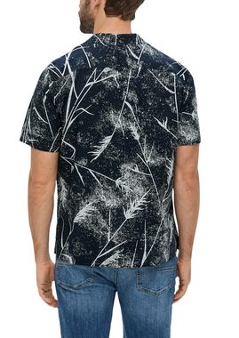 s.Oliver Kurzarmhemd Regular: Hemd aus Popeline Blende