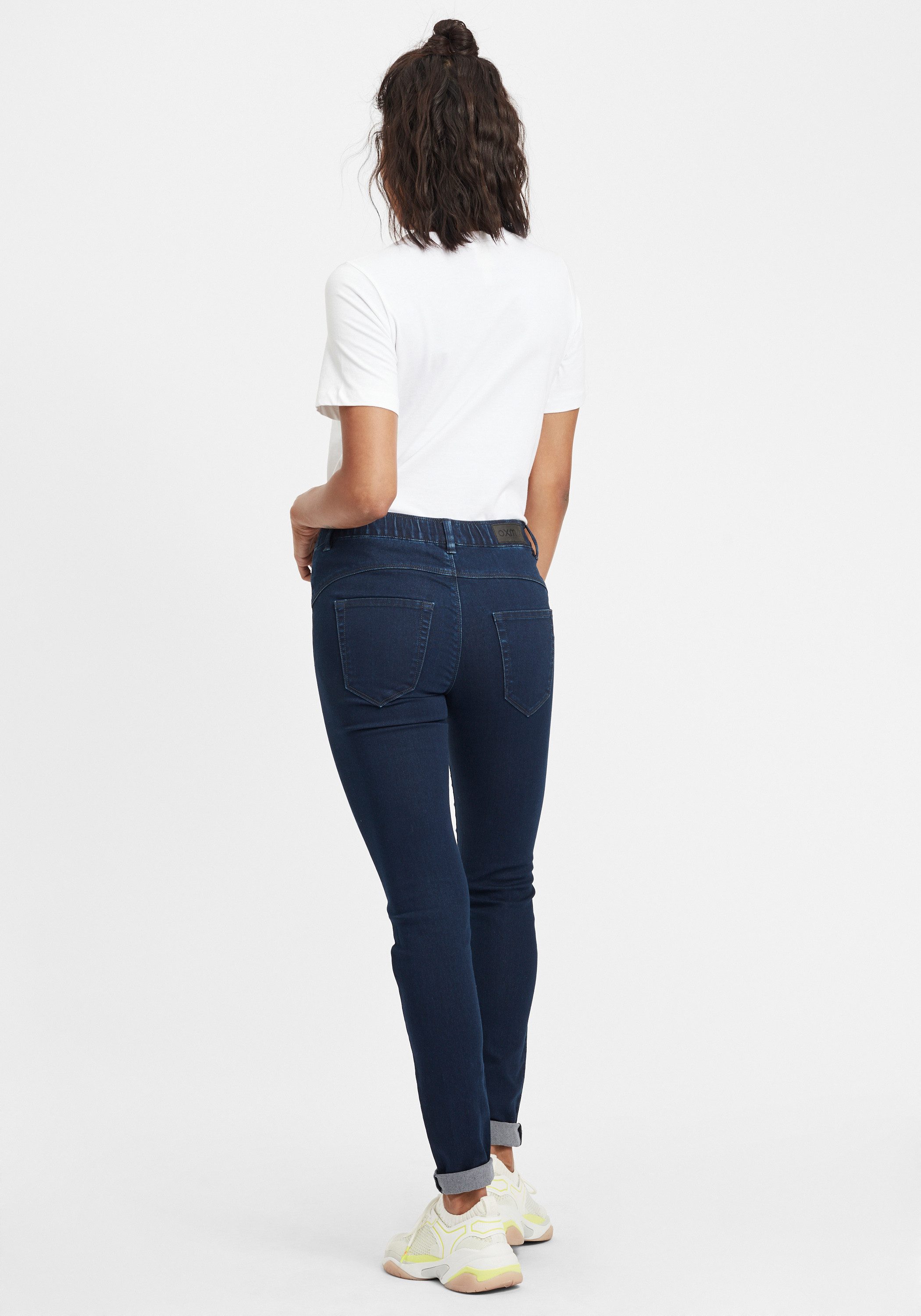 OXMO Jeansleggings OXGesine Stretch Hose Jeggings mit angedeuteten Taschen