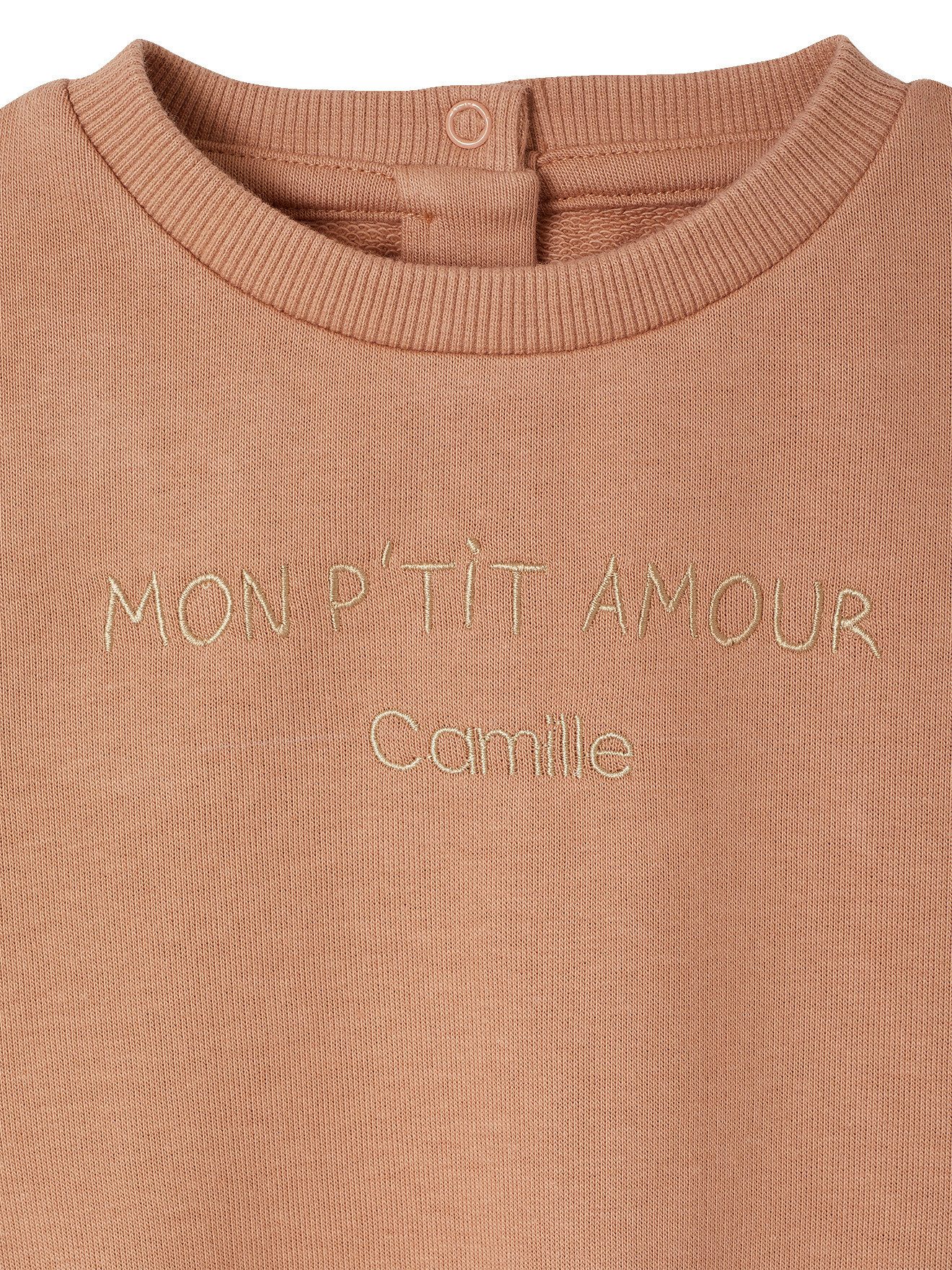vertbaudet Sweatshirt Baby Sweatshirt mit Rüschen, Recycling-Polyester