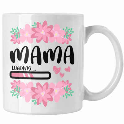 Trendation Tasse Trendation - Mama Loading Tasse Rosa Geschenk Schwangerschaft Baby Kaffeetasse Schwangerschaftsankündigung