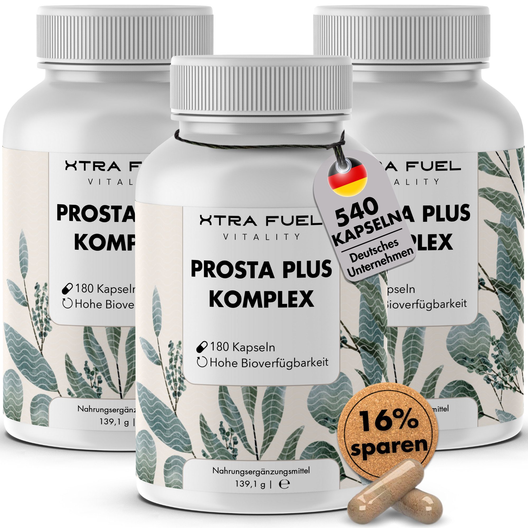 Prostata Kapseln - Prosta Plus Komplex - hochdosiert & vegan Kapseln