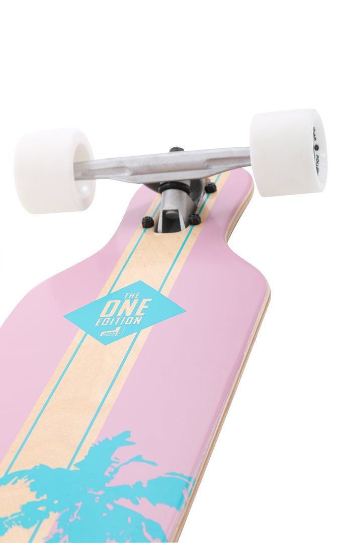 Rollercoaster Longboard PALMS + FEATHERS Drop Through EDITION Longboard STRIPES ONE rose THE PALMS 