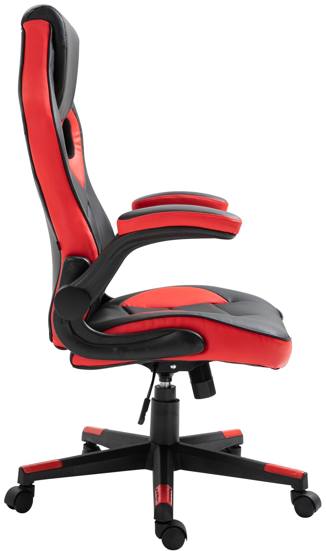 CLP Gaming Chair Omis und höhenverstellbar schwarz/rot drehbar Kunstleder