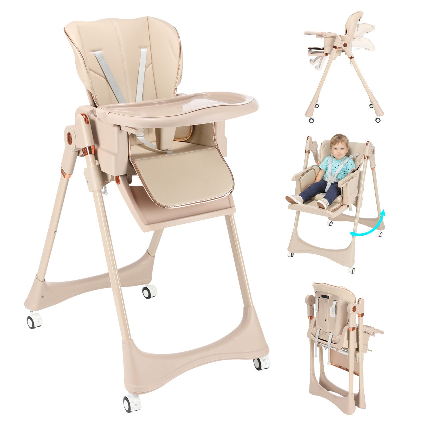 oyajia Kinderstuhl 3in1 Babywippe für Kinder, höhenverstellbar klappbar (Ba günstig online kaufen