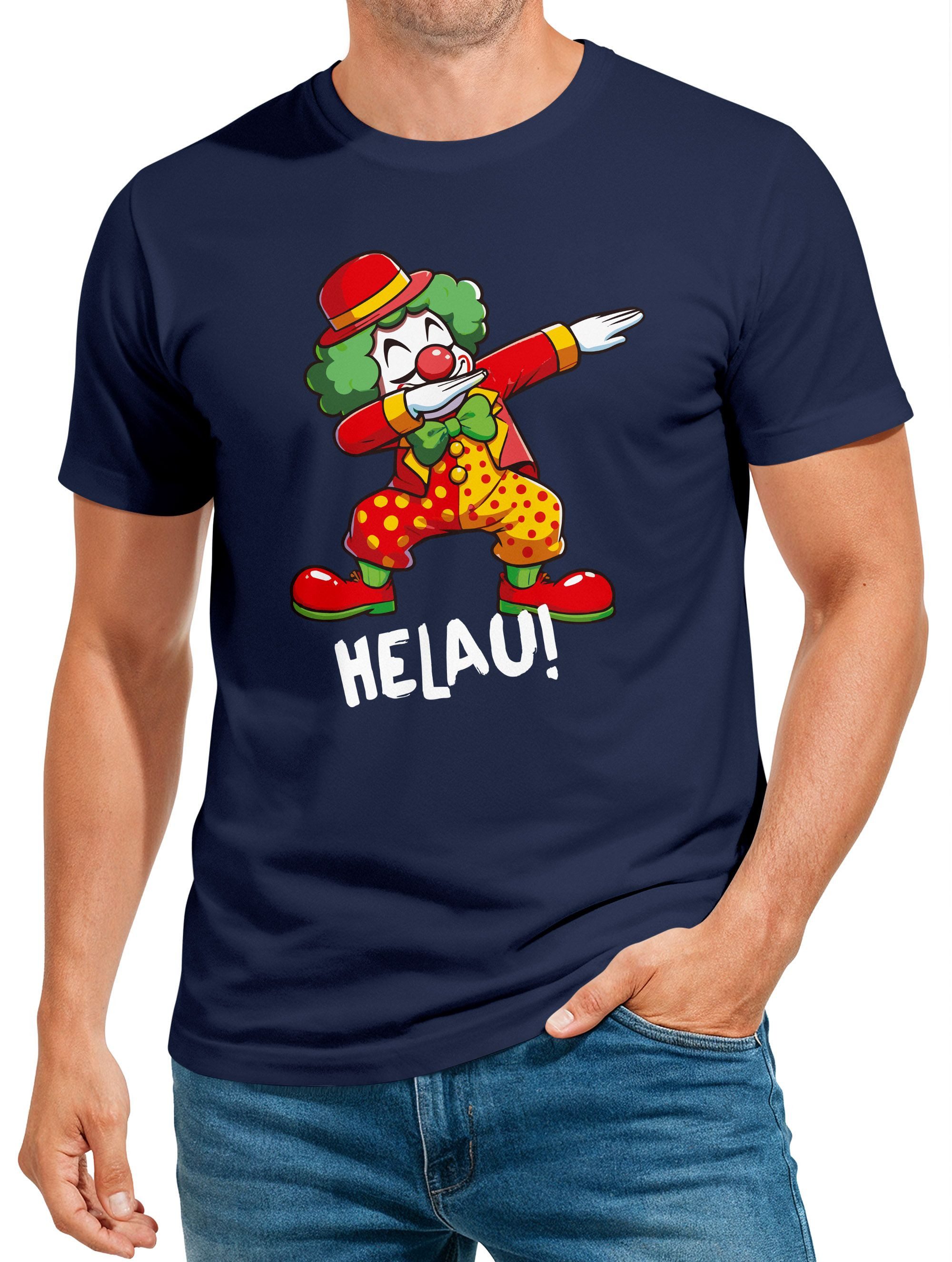 MoonWorks Print-Shirt Herren T-Shirt Fasching Karneval Dabbing Clown Kostüm günstig online kaufen