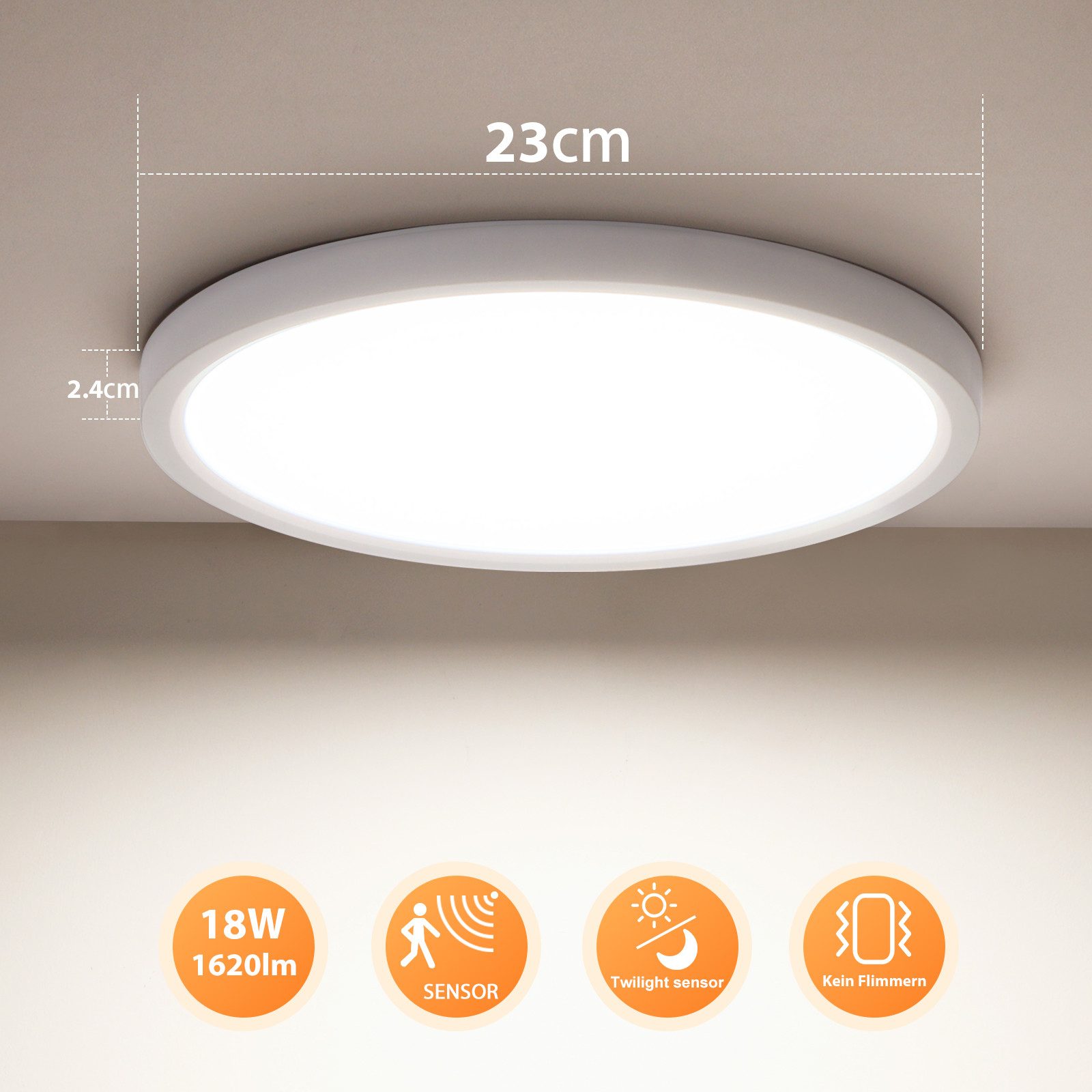 Oraymin LED Deckenleuchte Lampe mit Bewegungsmelder günstig online kaufen