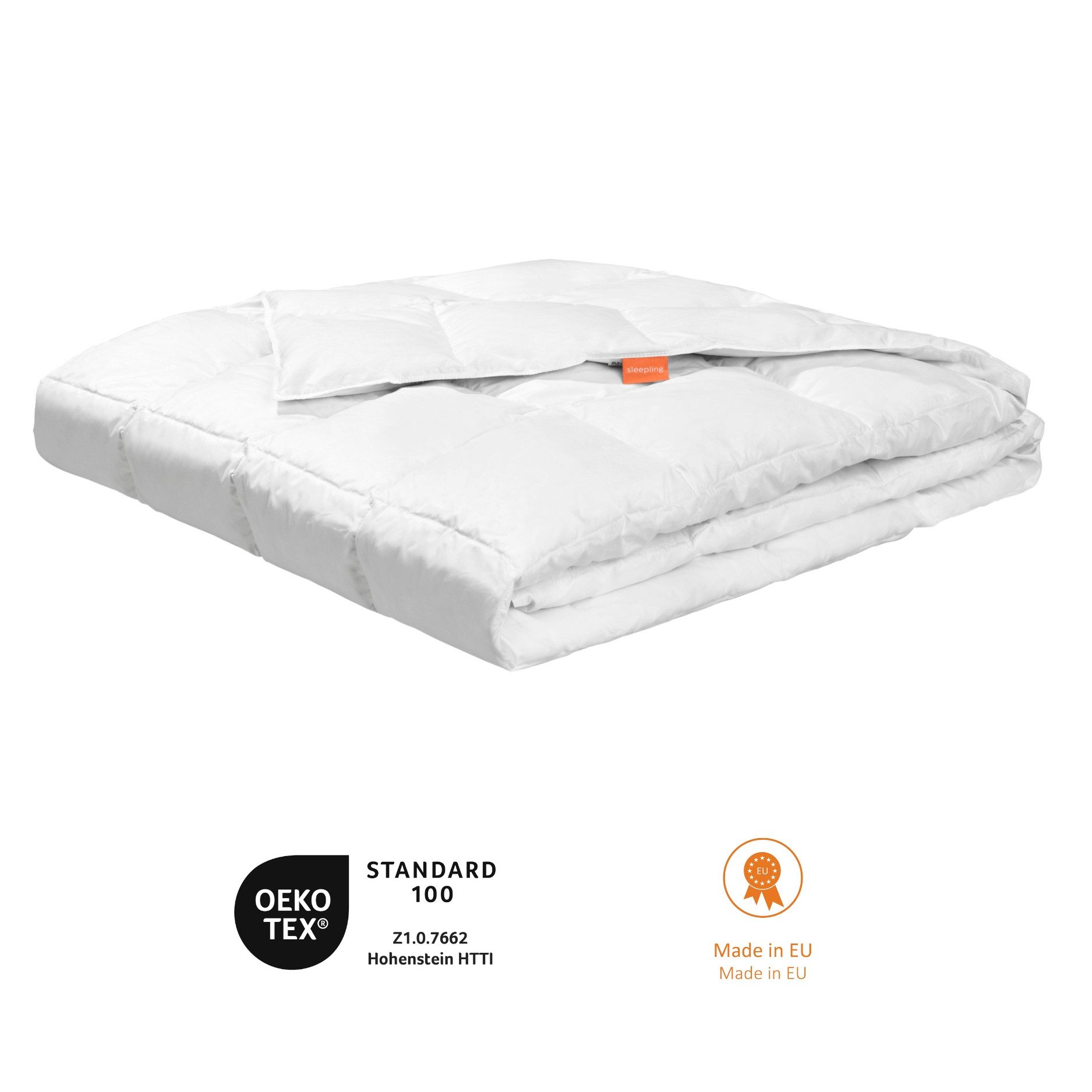 sleepling Kinderbettdecke Daunendecke für Kinder, 100x135 cm, Füllung: 90% Daunen, 10% Federn, Made in EU