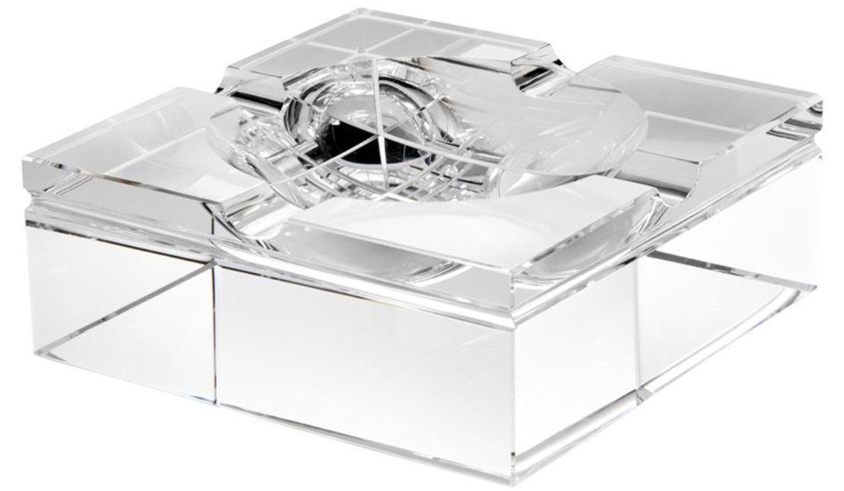 Casa Padrino Aschenbecher 20 x Kristallglas 20 Luxus 7,5 Aschenbecher Accessoires cm Wohnzimmer x H. 